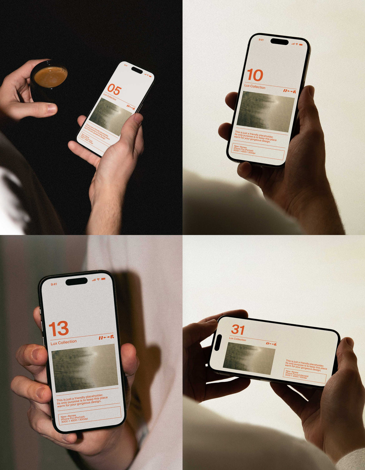 Handheld iPhone Mockup Bundle New—Renew