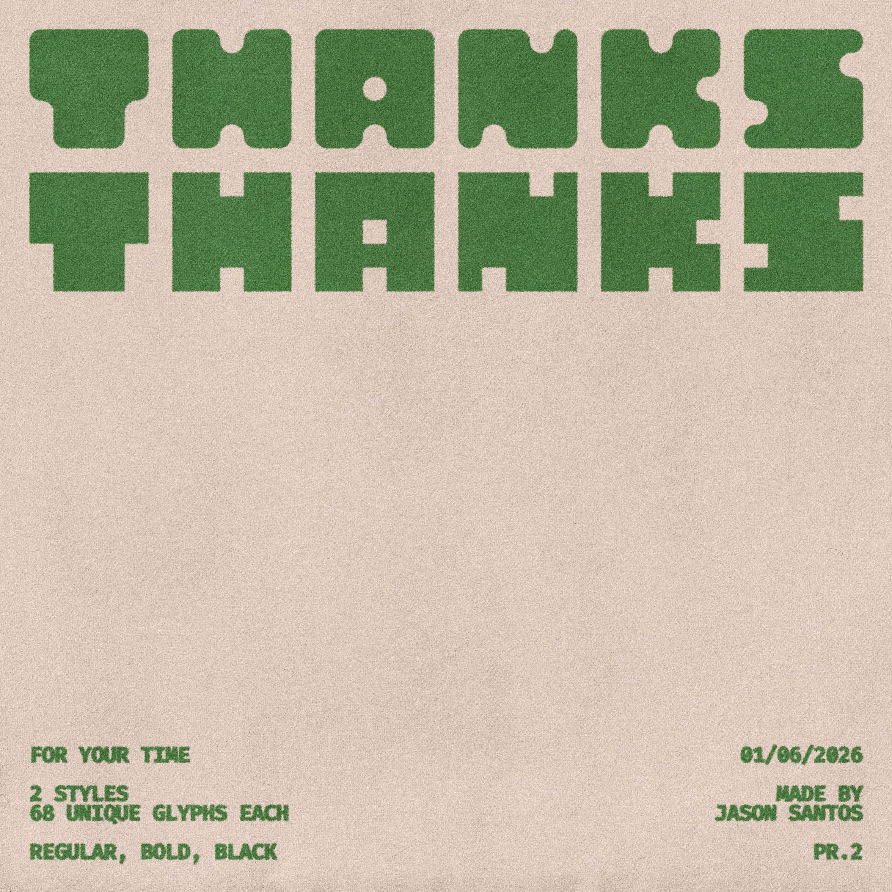 Chunk Chonk Typeface Jason Santos