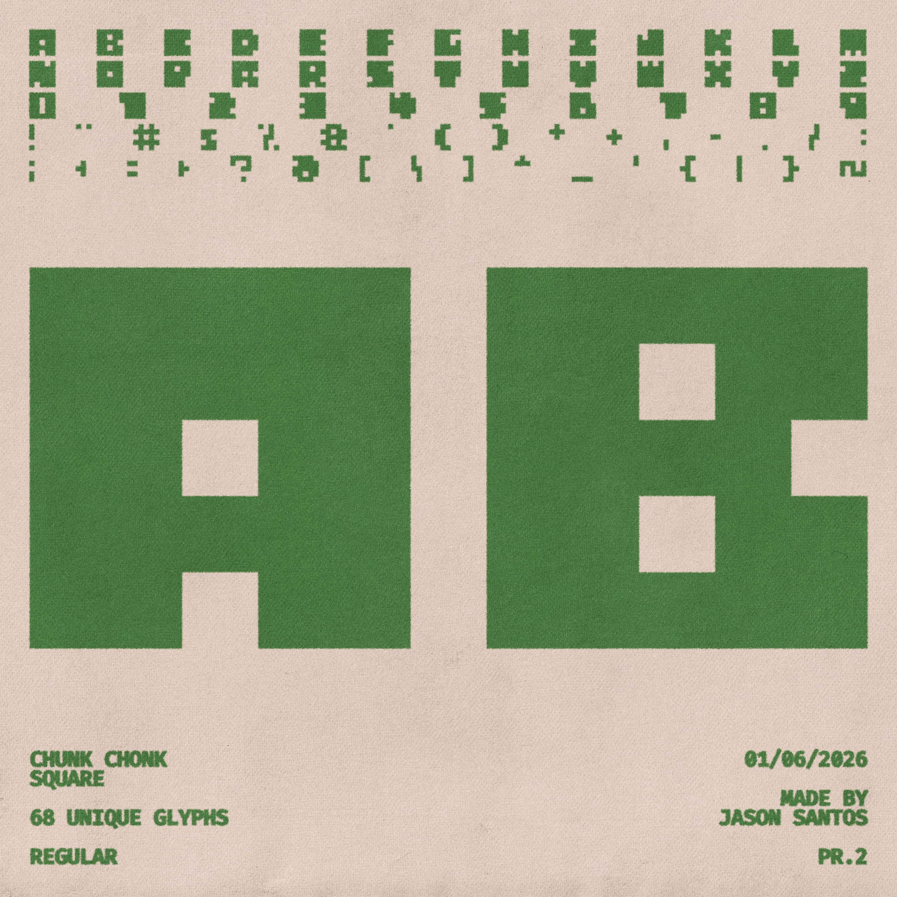 Chunk Chonk Typeface Jason Santos