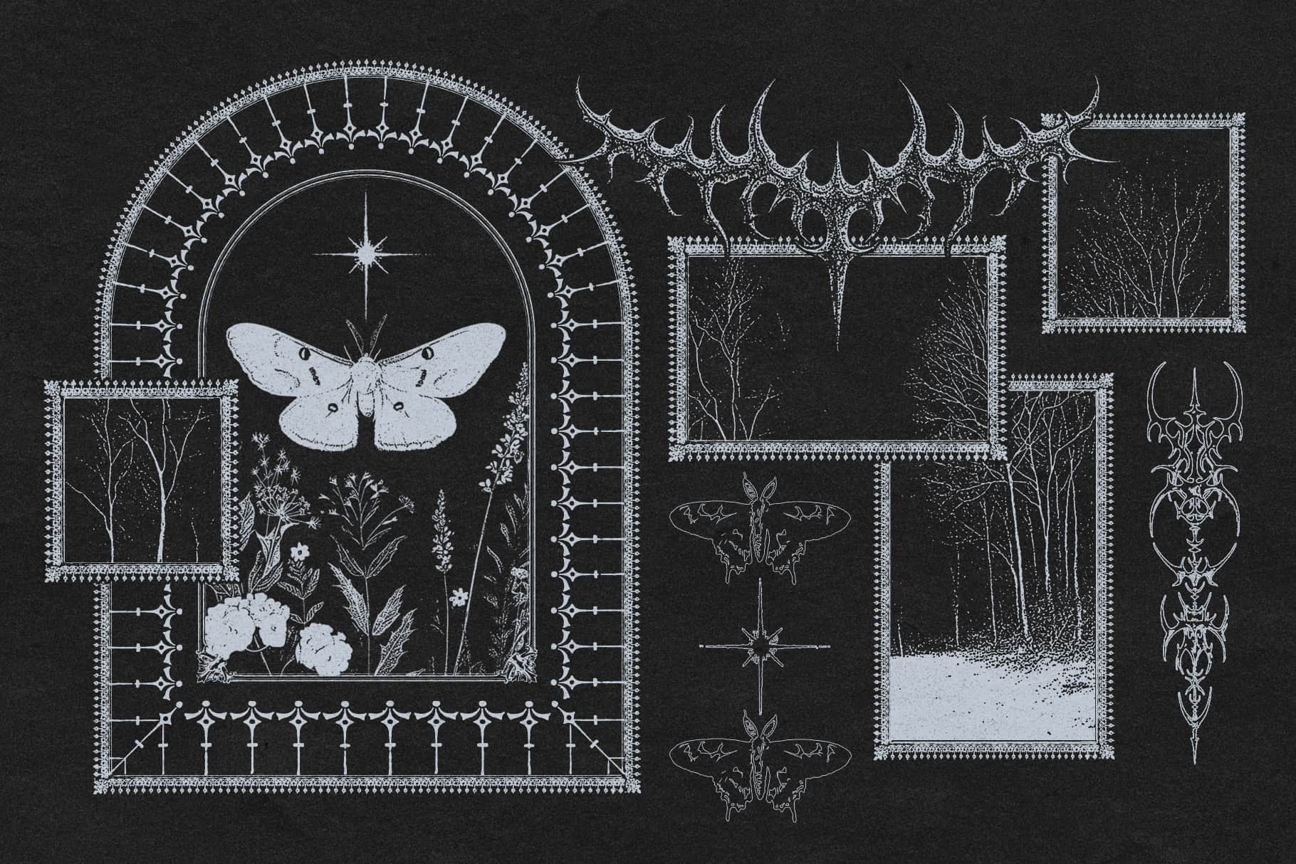 Illustrator Frames Brushes apokalips