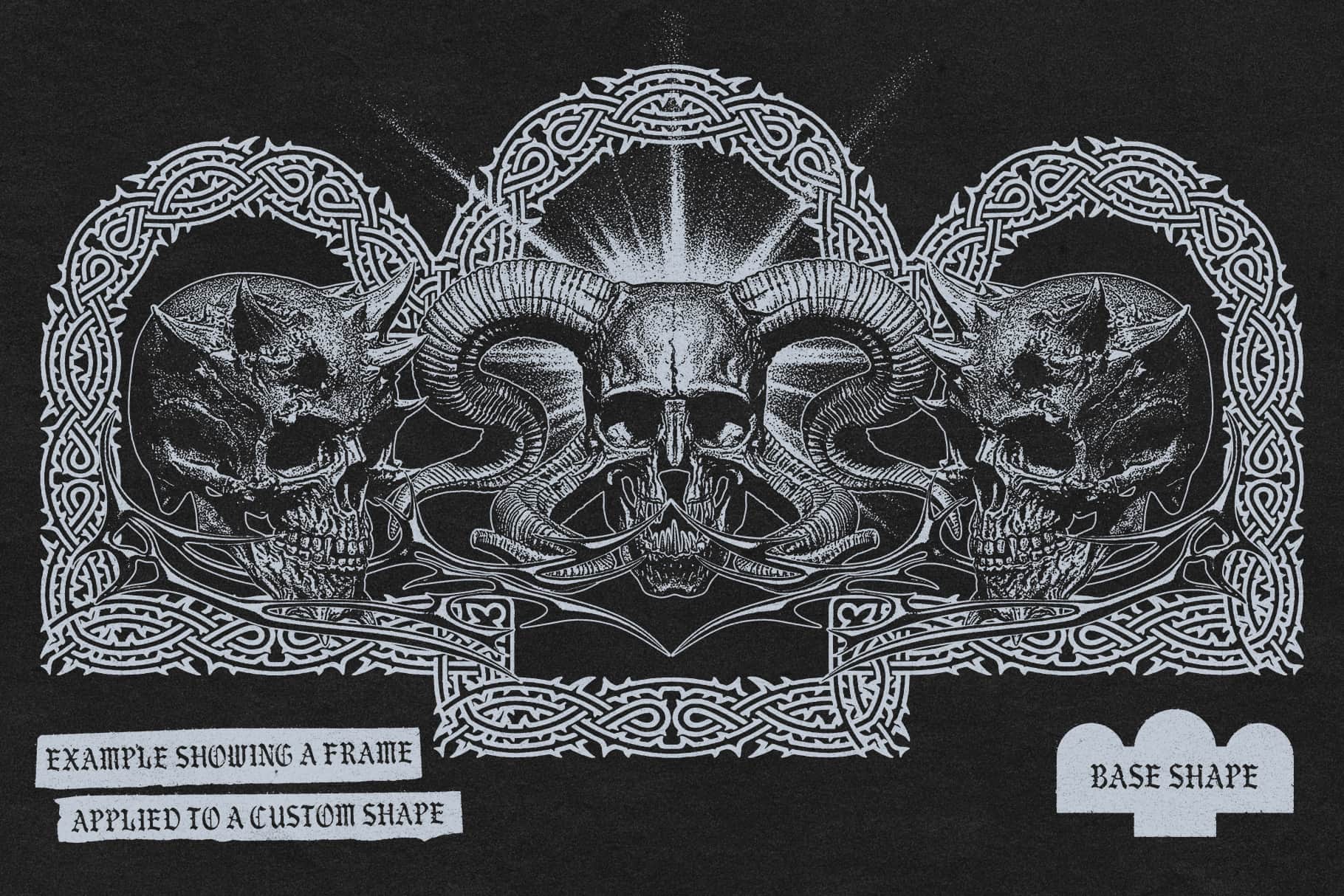 Illustrator Frames Brushes apokalips