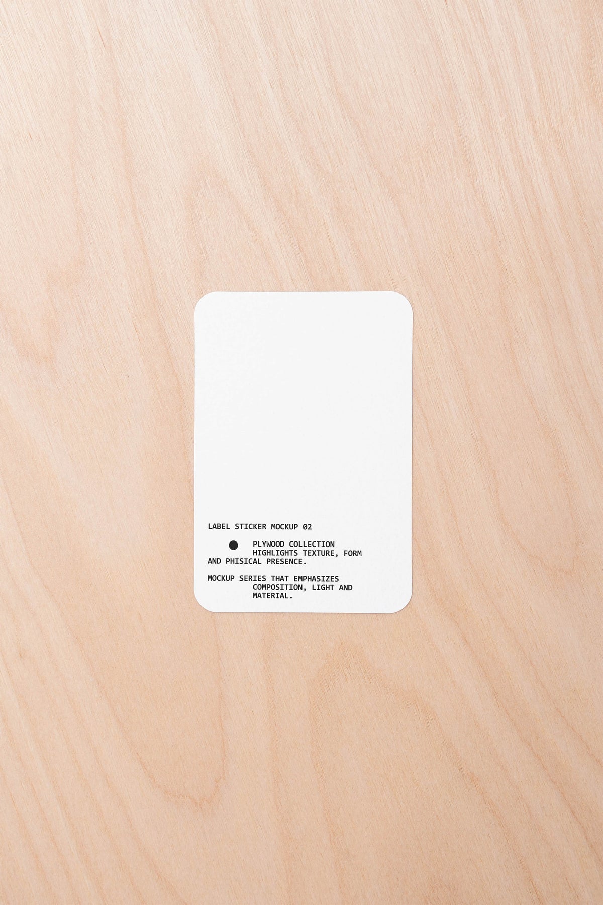 Label Sticker Mockup PW001 Just Form Mockups