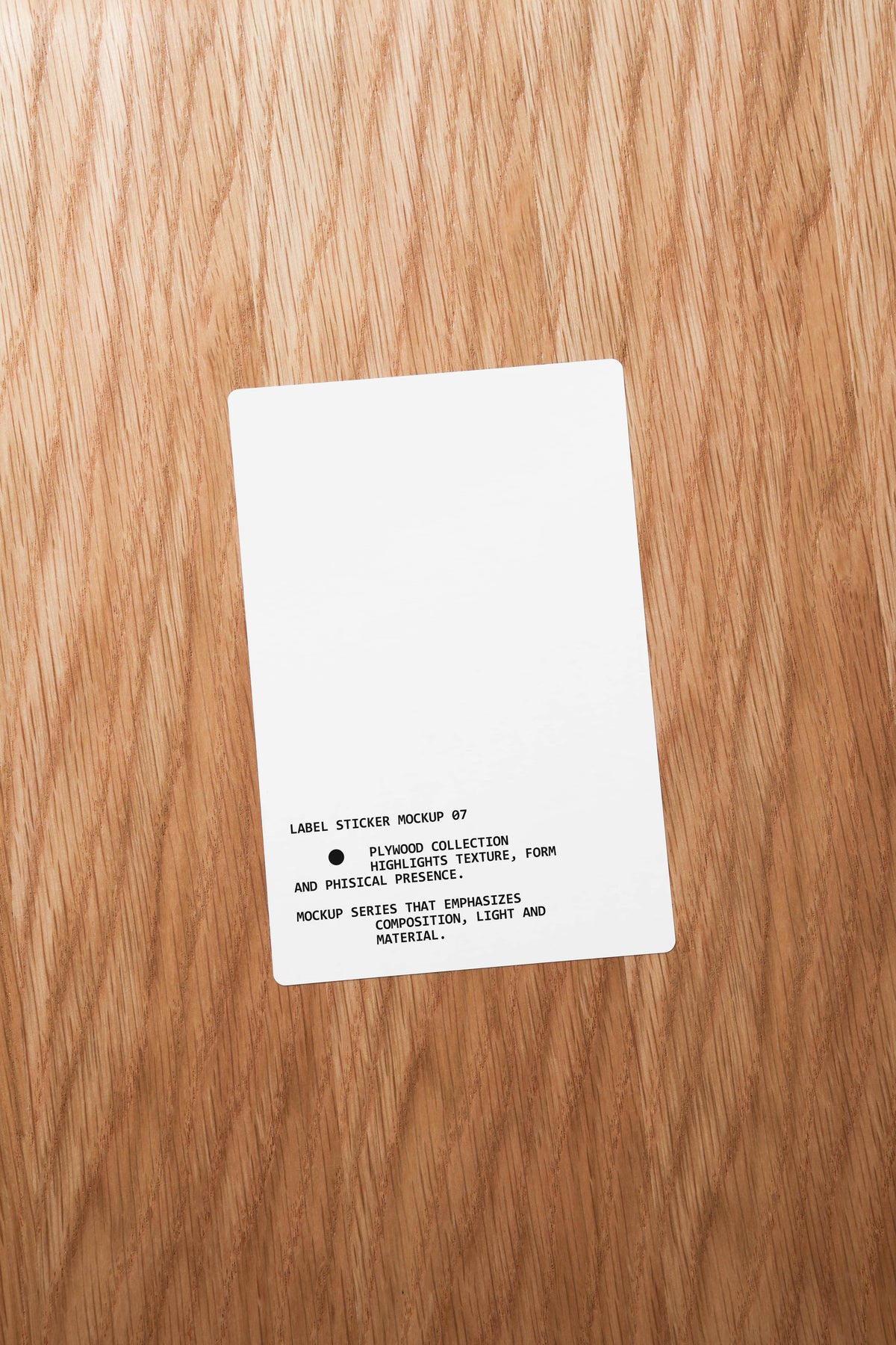 Label Sticker Mockup PW001 Just Form Mockups