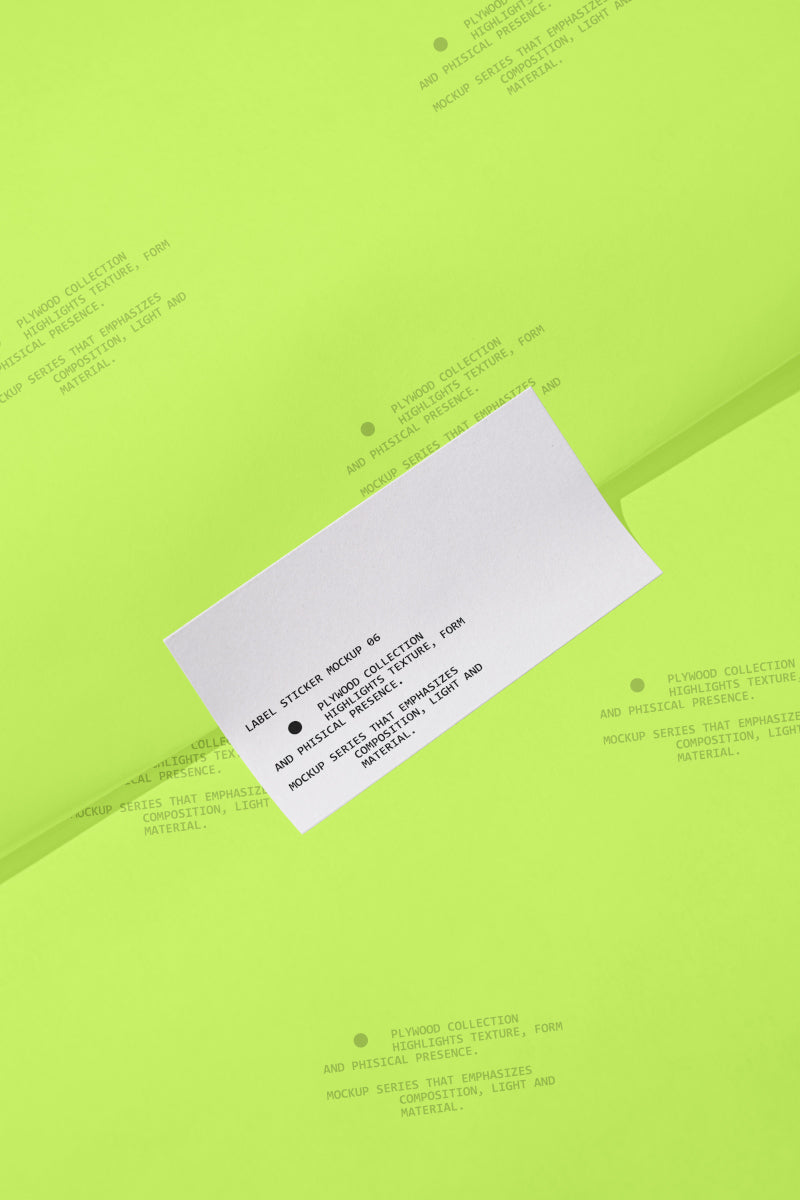 Label Sticker Mockup PW001 Just Form Mockups