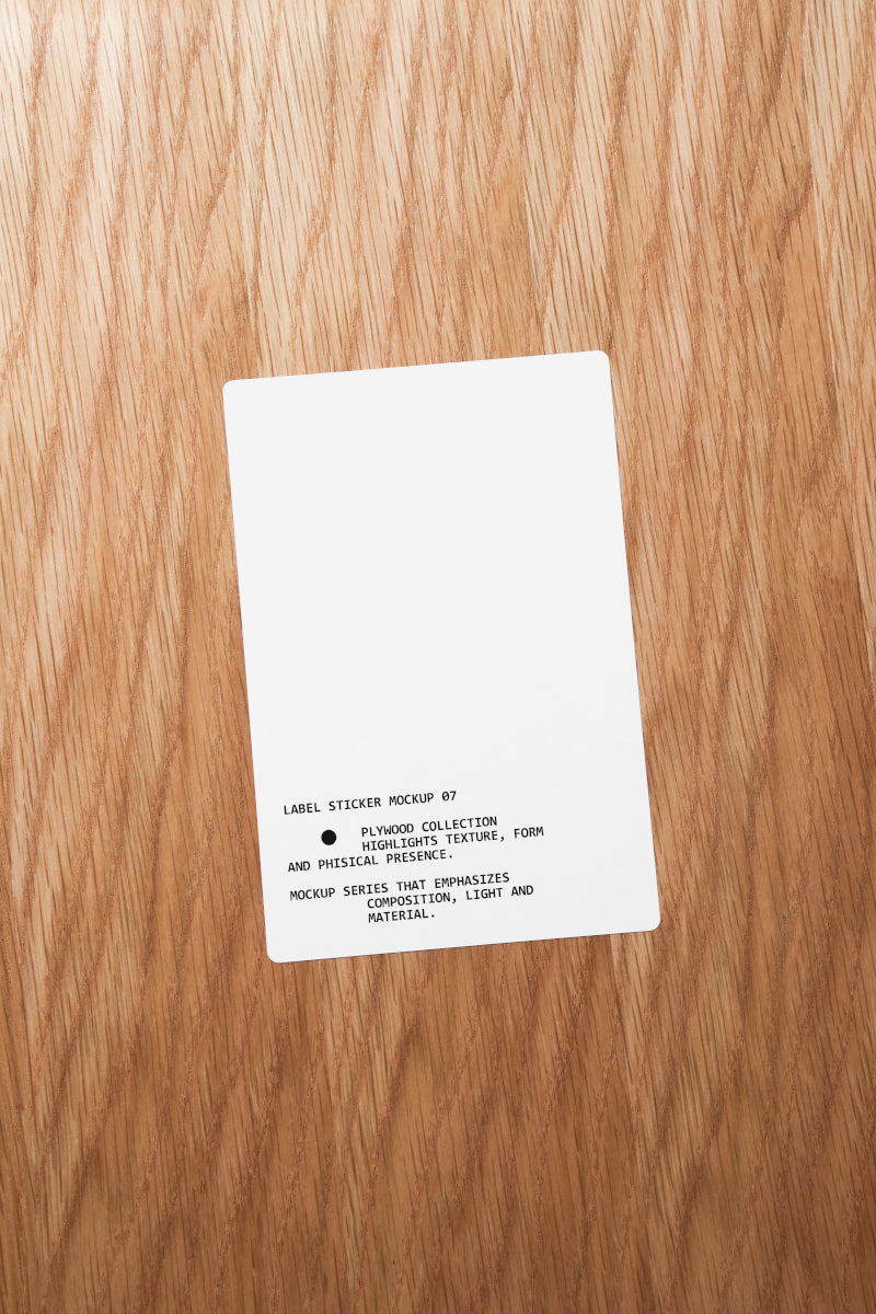 Label Sticker Mockup PW001 Just Form Mockups