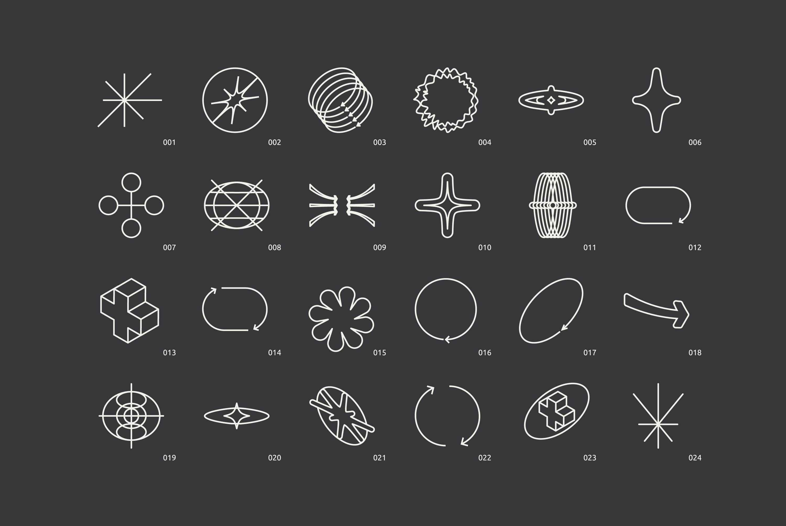 96 Linear Vector Shapes - Part 1 Vanzyst