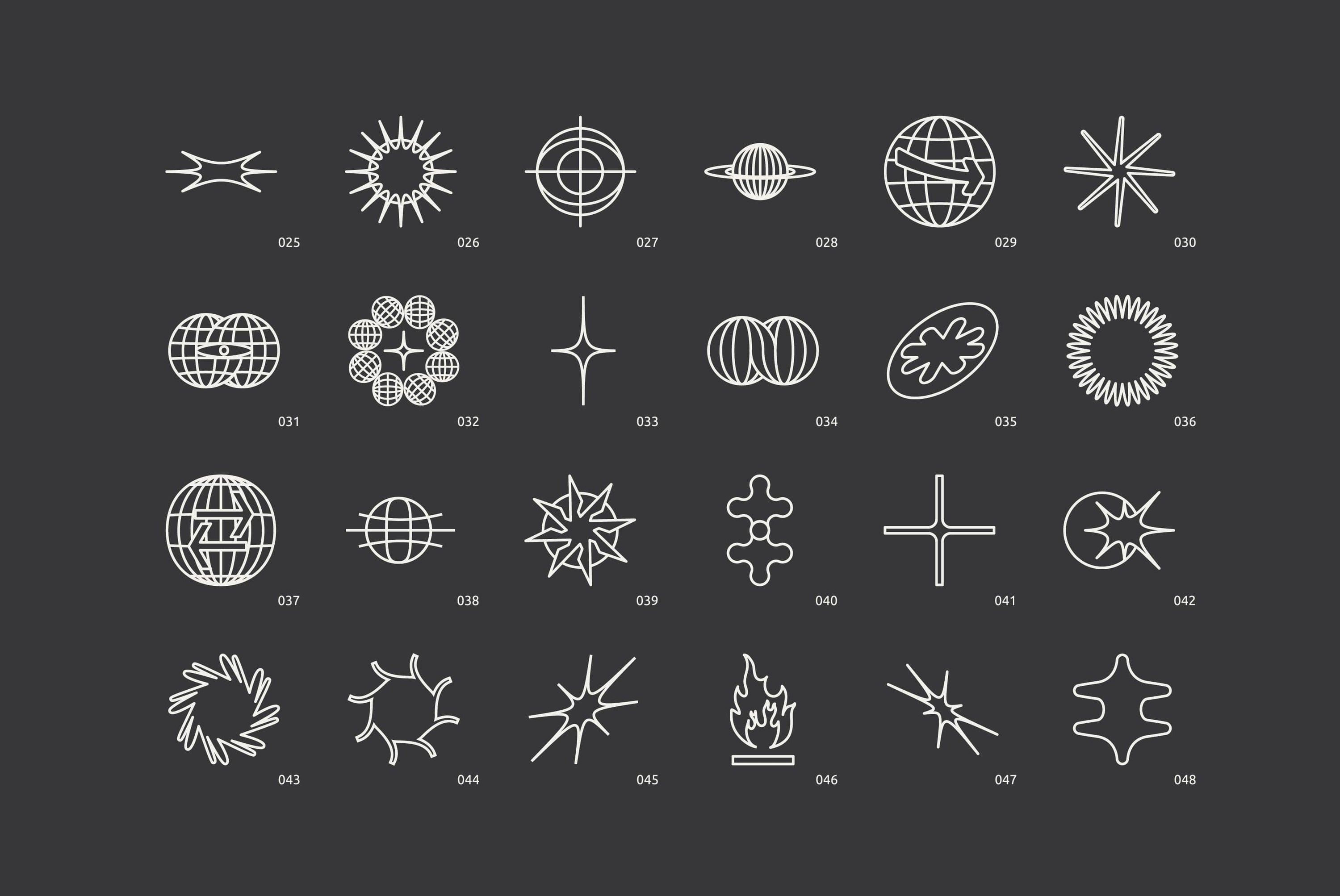 96 Linear Vector Shapes - Part 1 Vanzyst