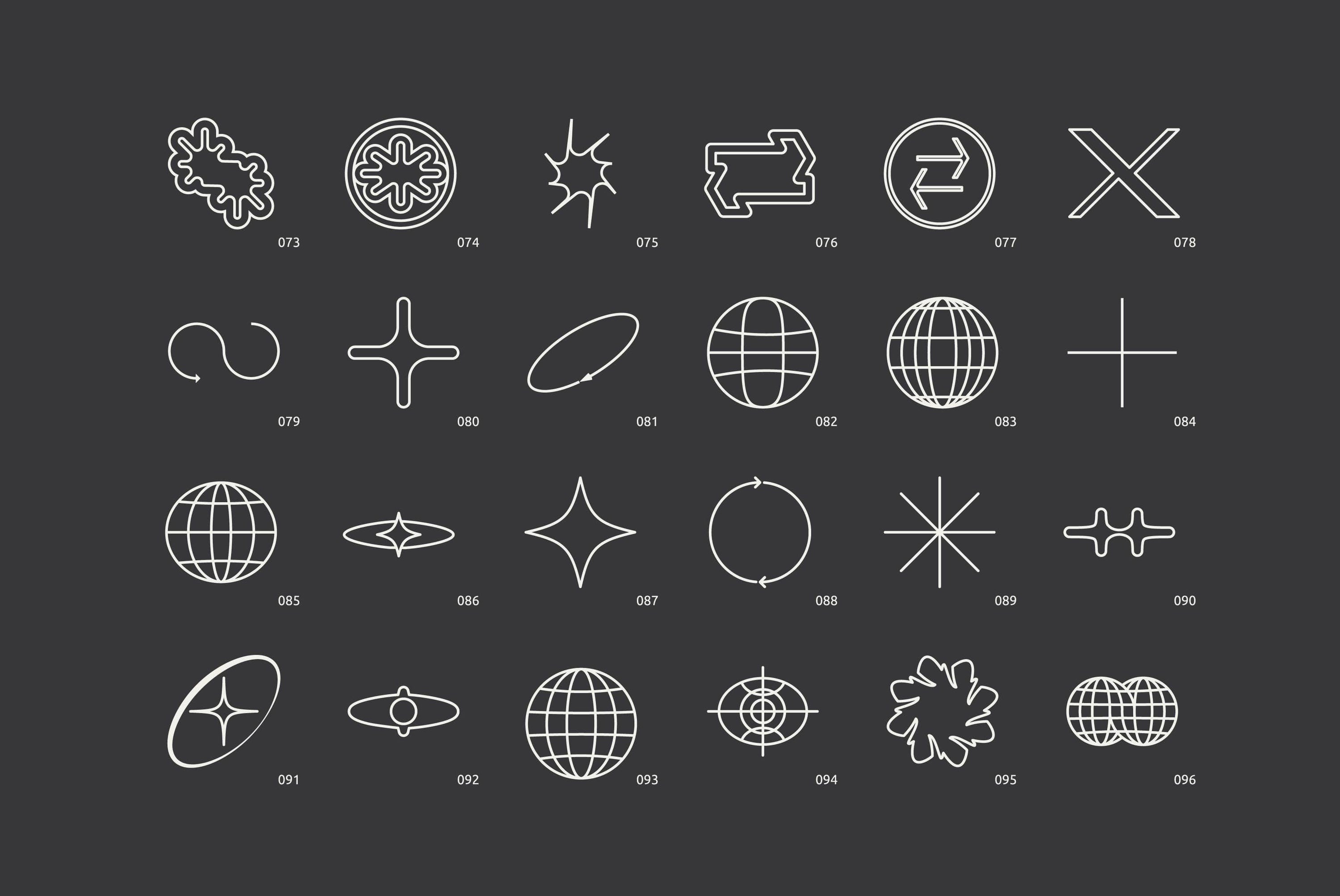 96 Linear Vector Shapes - Part 1 Vanzyst