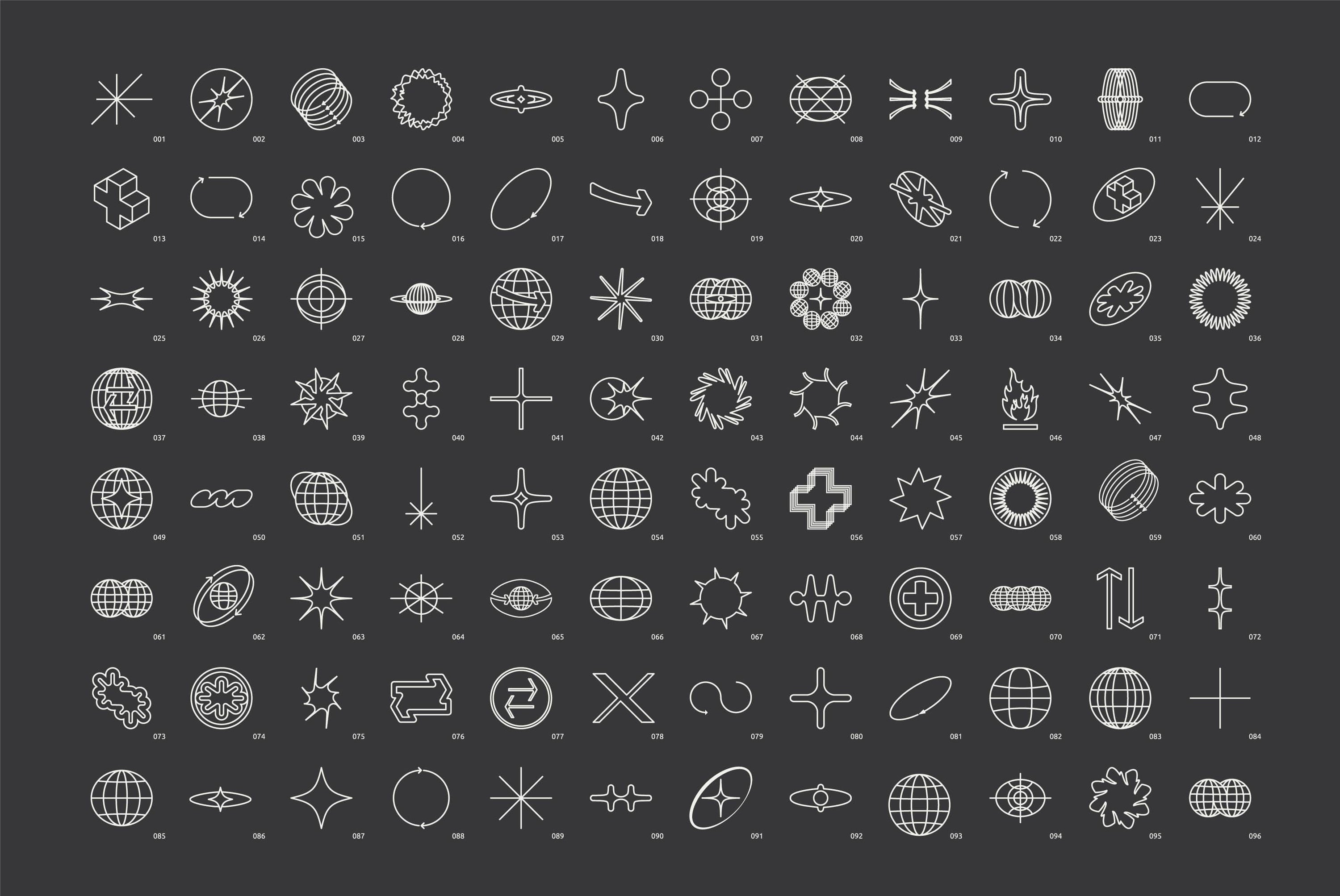96 Linear Vector Shapes - Part 1 Vanzyst