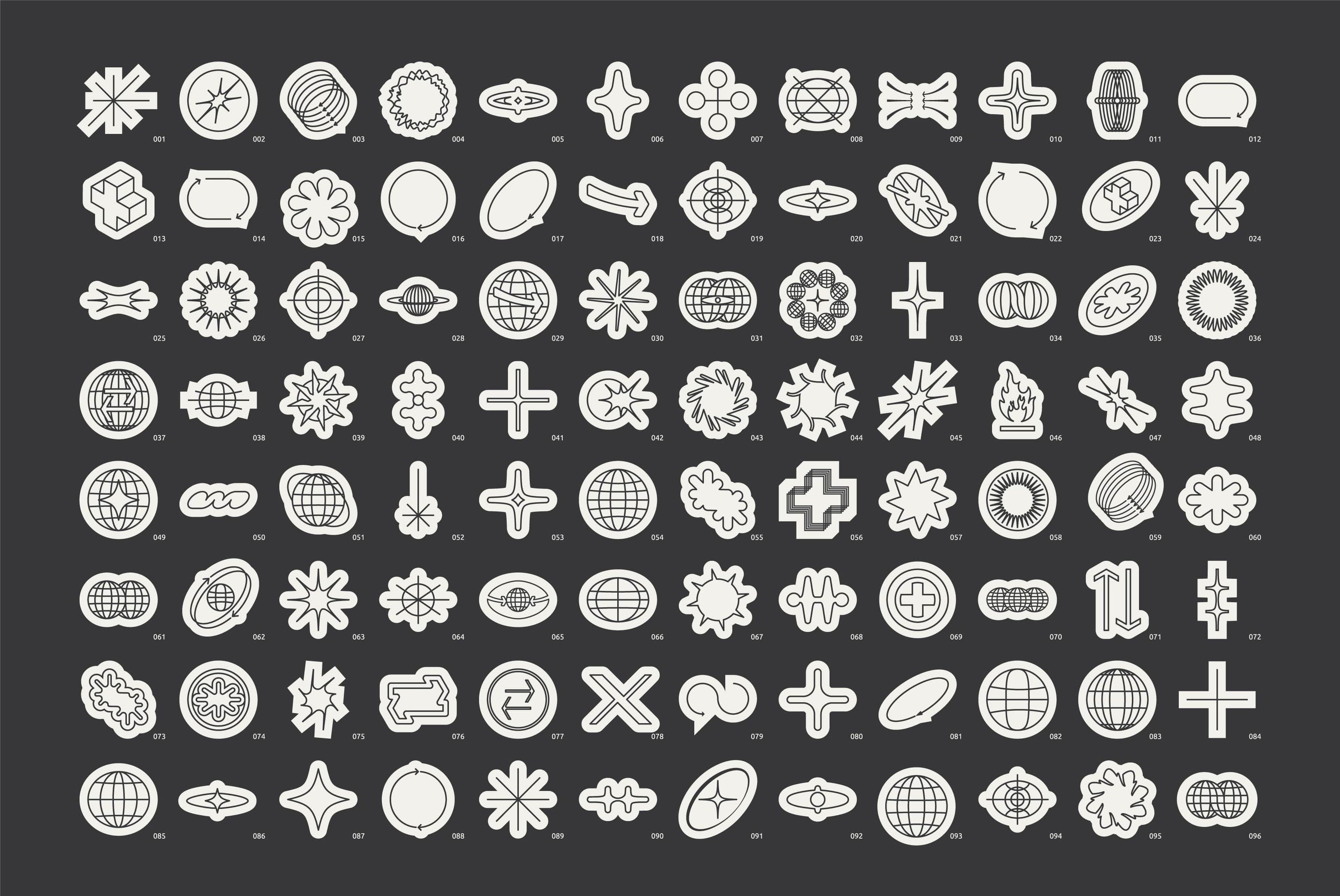 96 Linear Vector Shapes - Part 1 Vanzyst