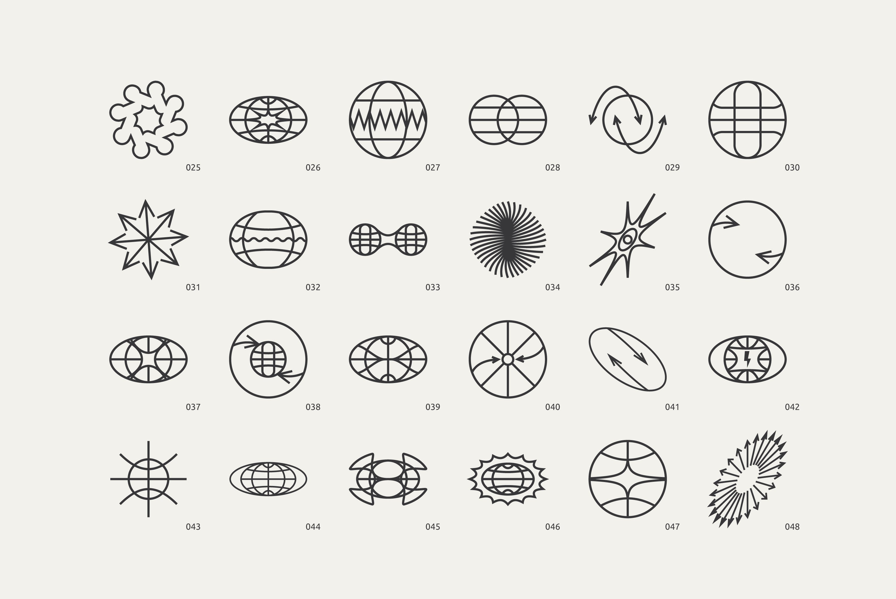 96 Linear Vector Shapes - Part 2 Vanzyst