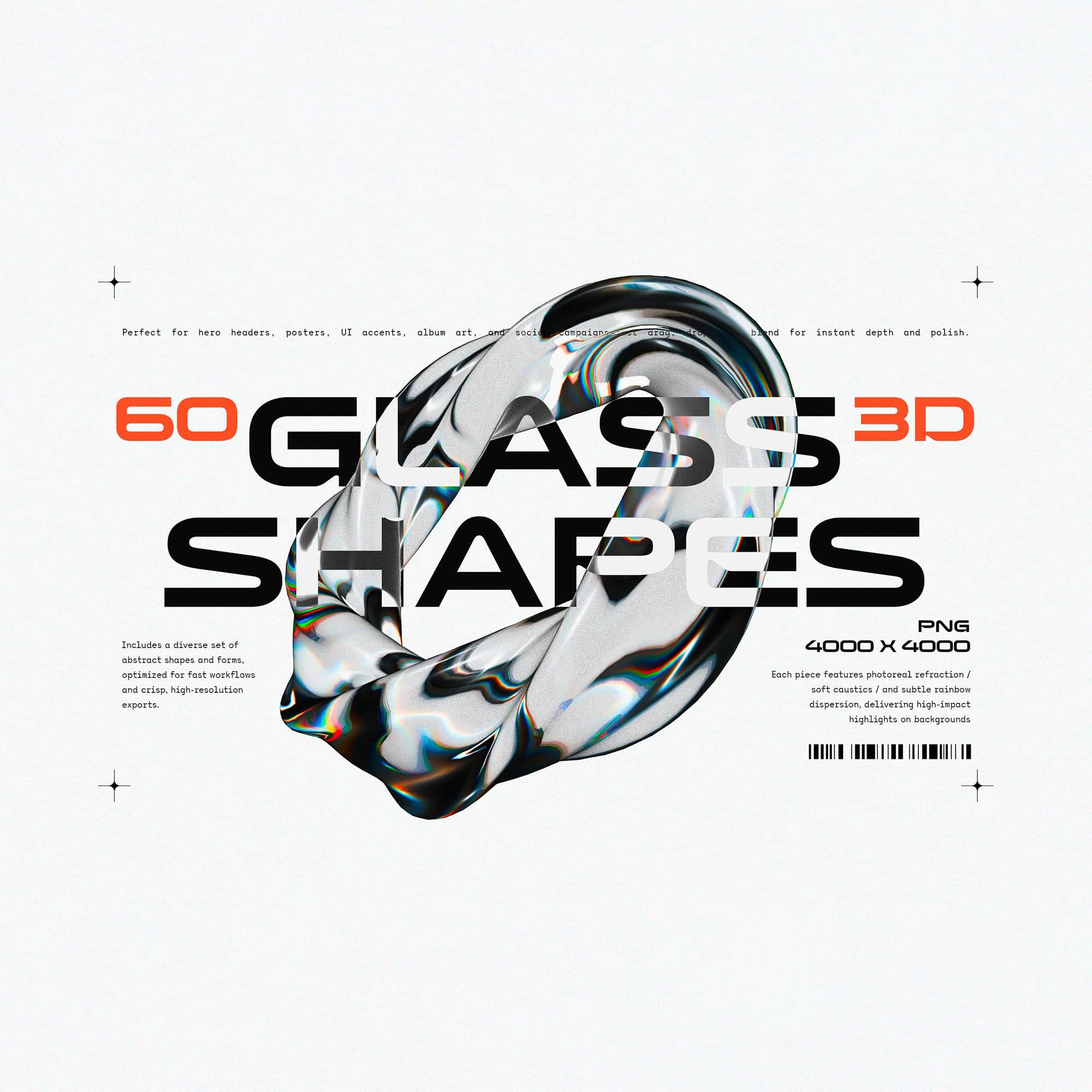 Liquid Glass 3D Shapes Pixelbuddha