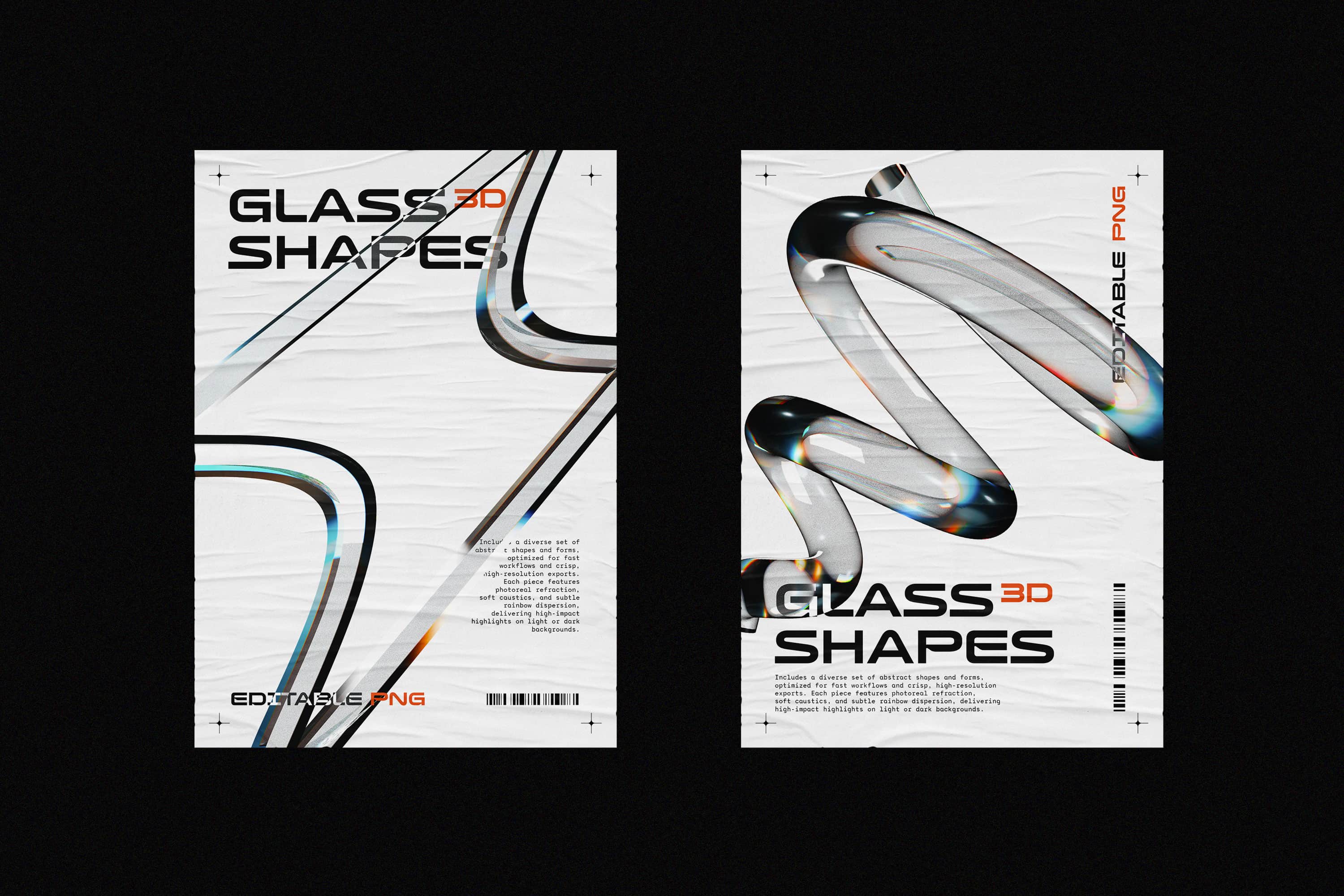Liquid Glass 3D Shapes Pixelbuddha