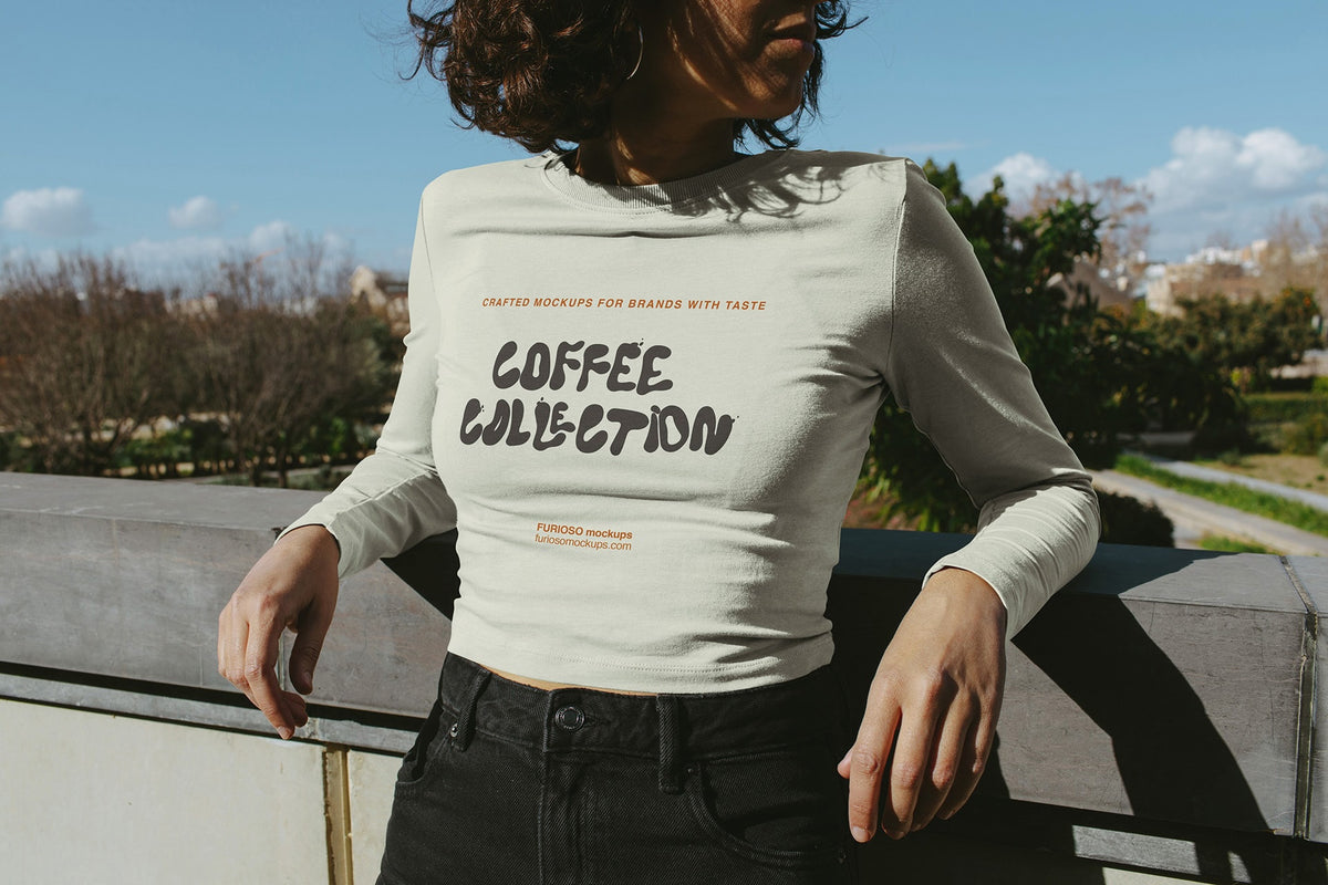 Long Sleeve T-Shirt Mockup 01CC Furioso Mockups