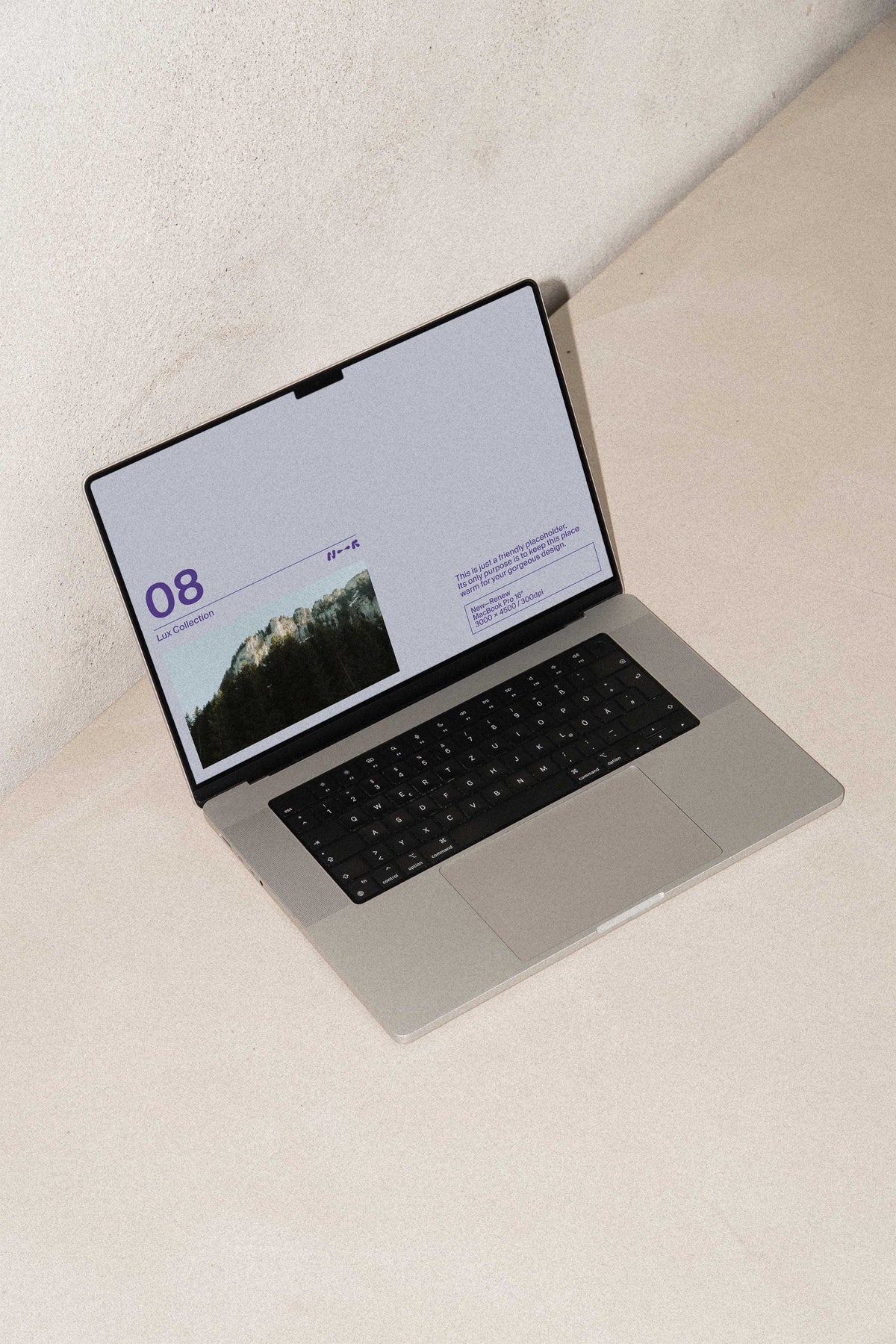 Vintage Stone MacBook Pro Mockup • LUX 008 New—Renew