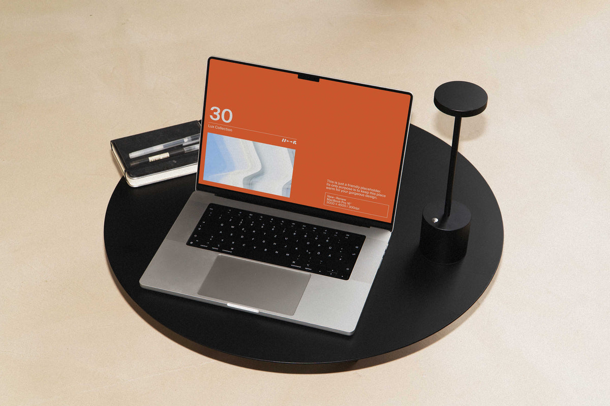 Vintage Office MacBook Pro Mockup • LUX 030 New—Renew