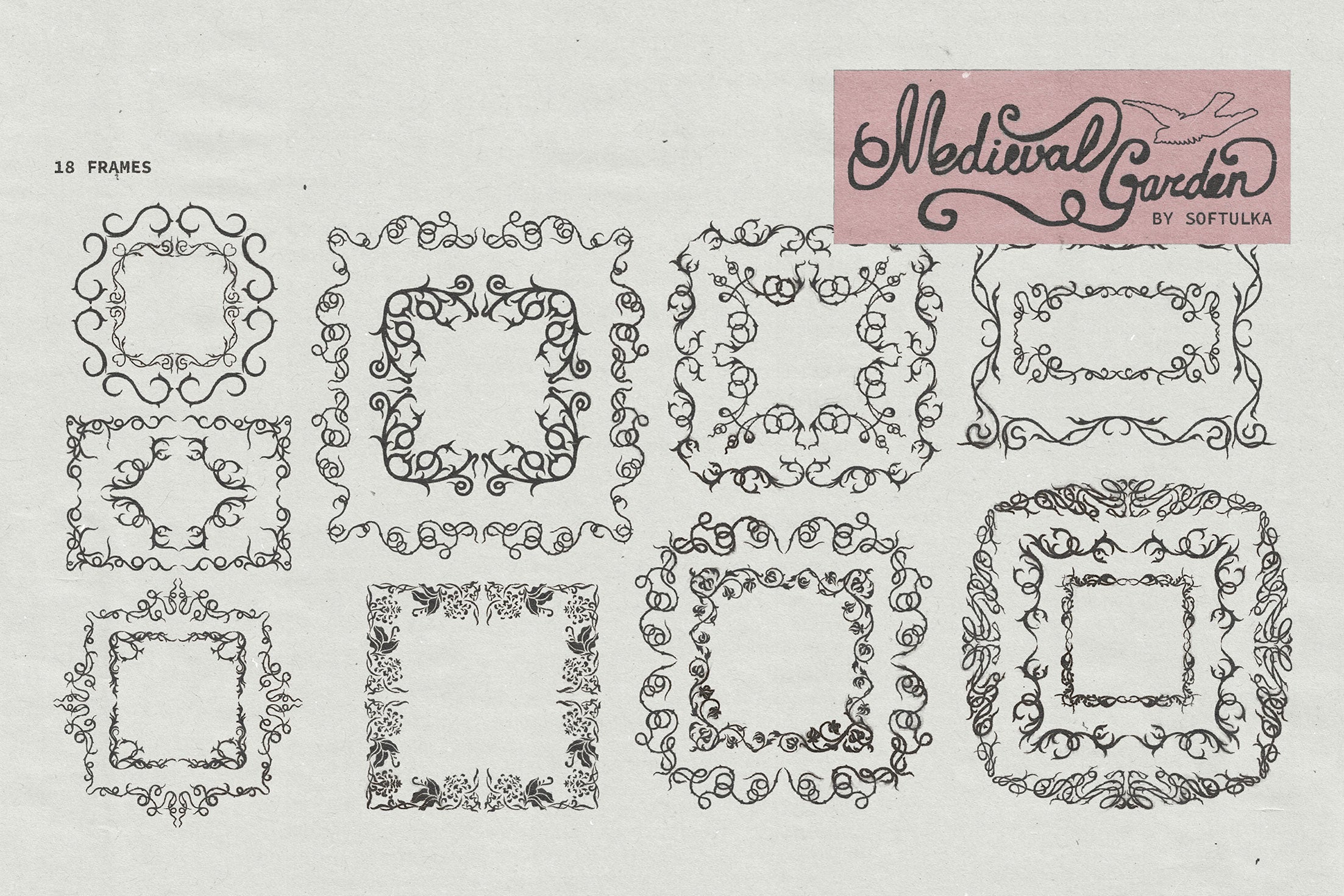 Medieval Garden: Graphic Craft Kit Softulka