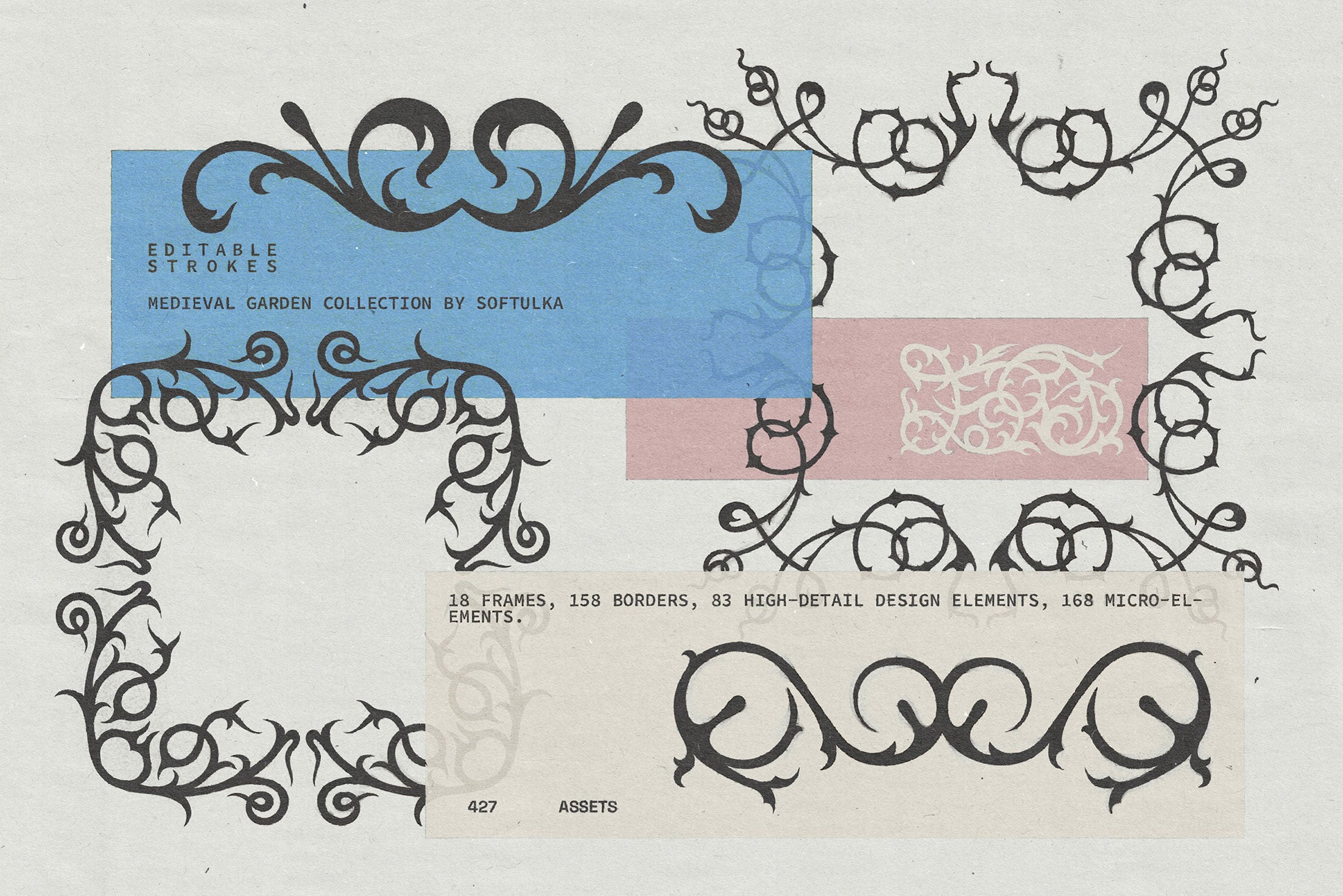 Medieval Garden: Graphic Craft Kit Softulka