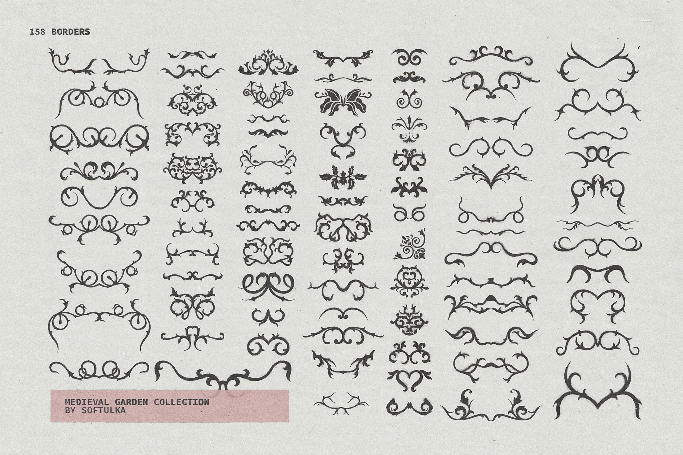 Medieval Garden: Graphic Craft Kit Softulka