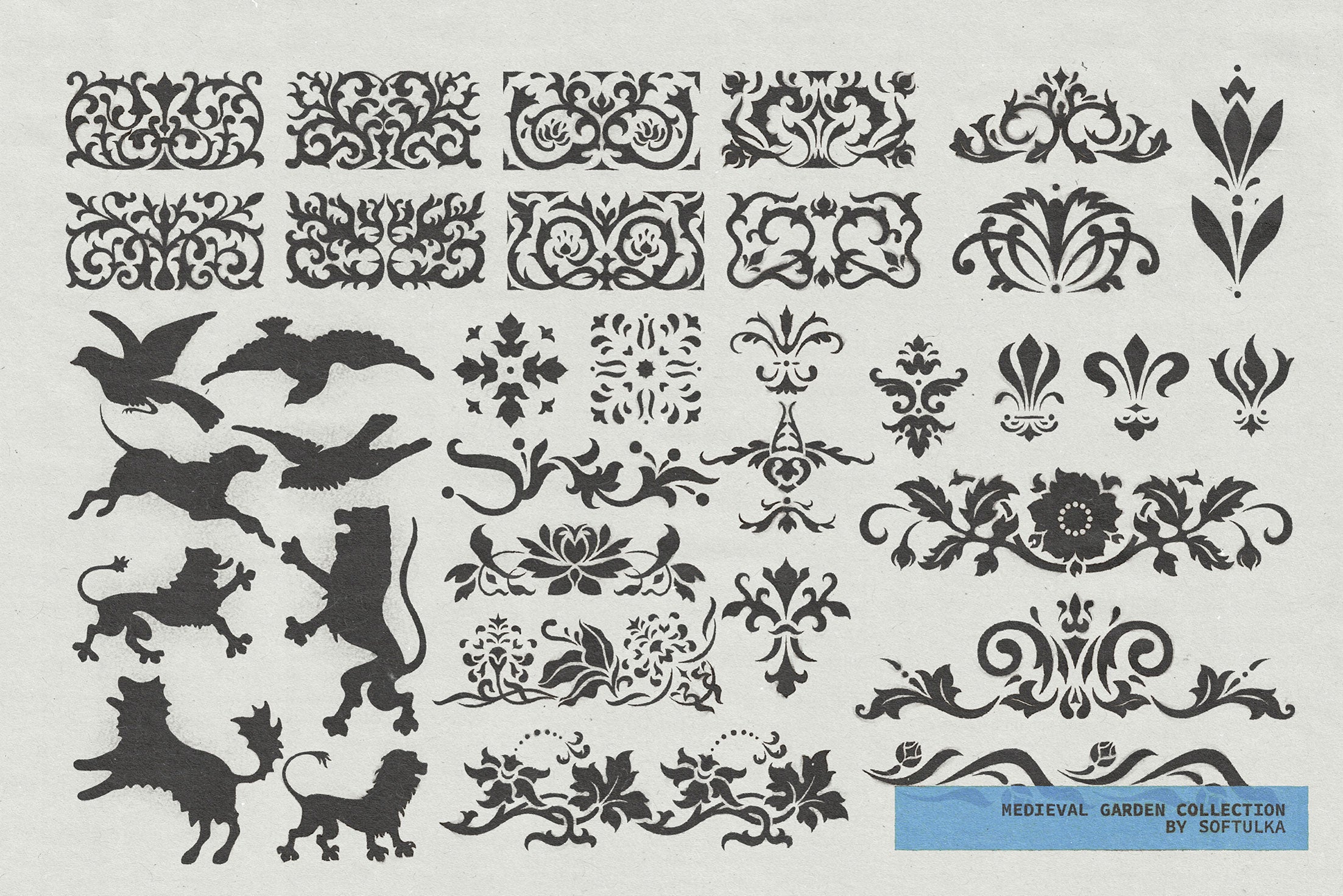 Medieval Garden: Graphic Craft Kit Softulka