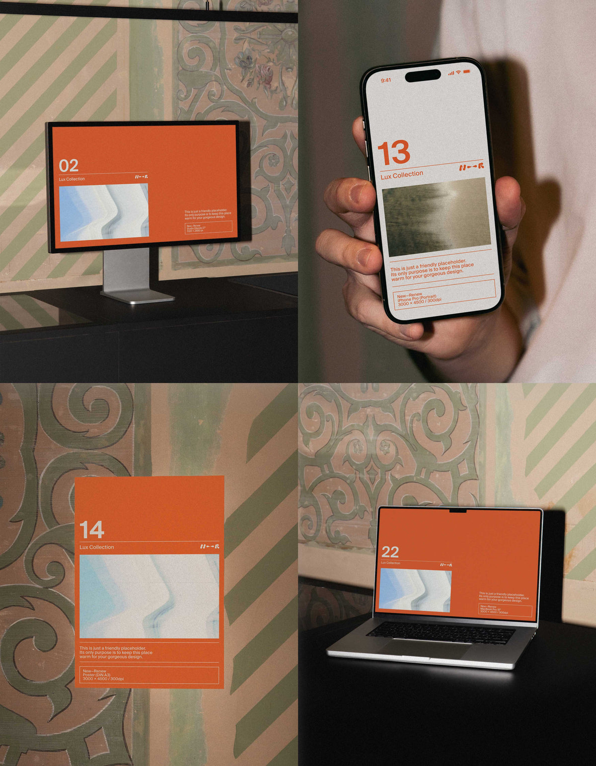 Mid-century Vintage Mockup Bundle New—Renew