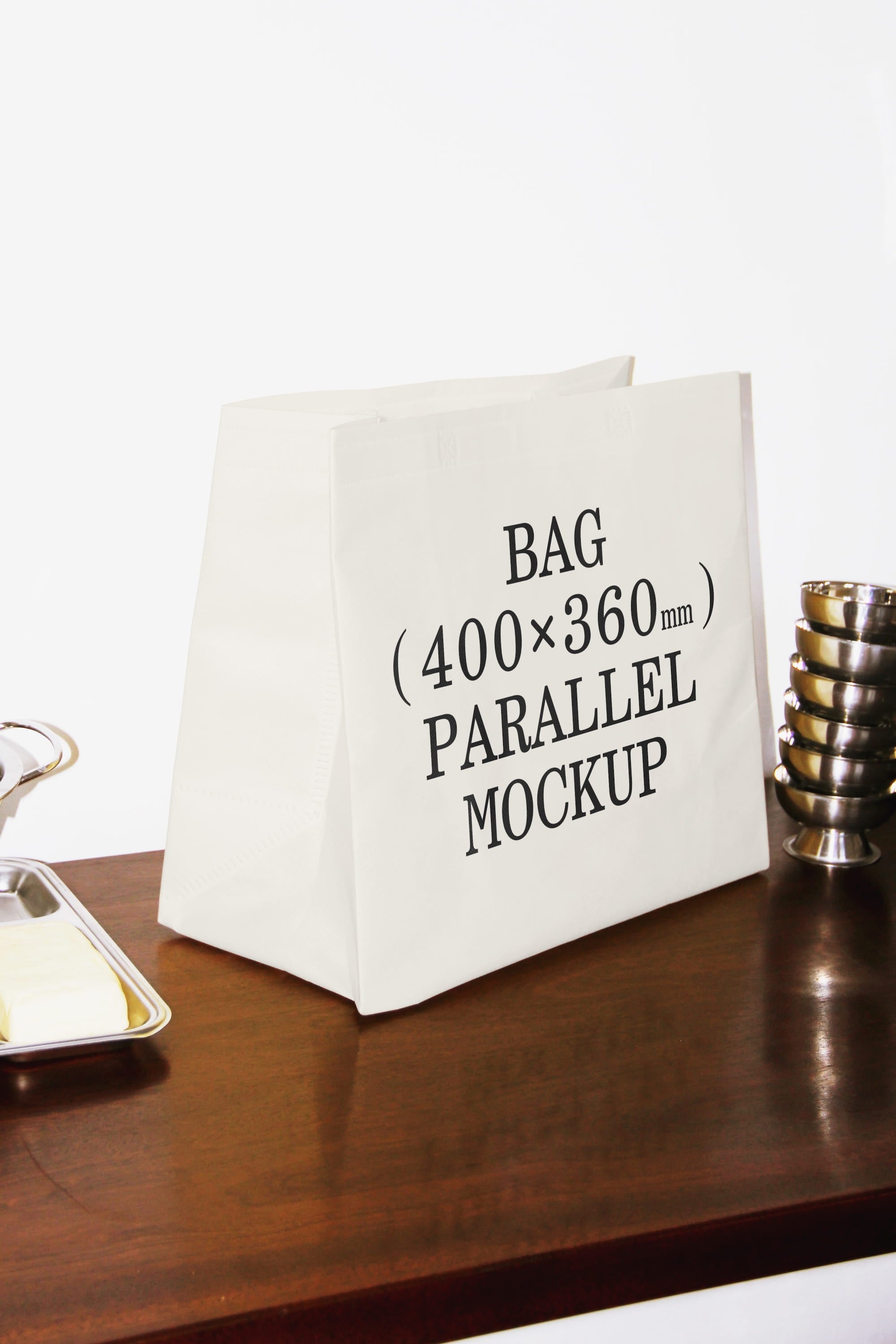 Paper Bag Mockup BI-A-68 Parallel Mockup