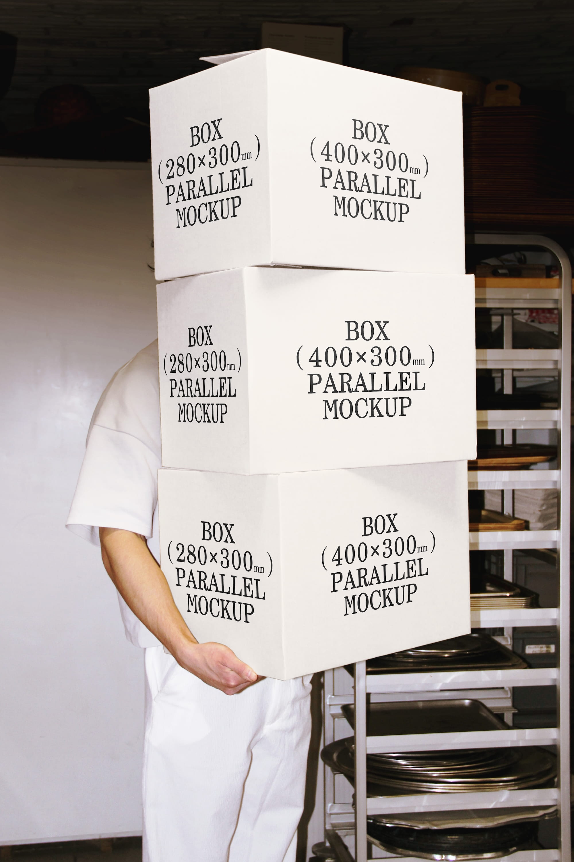 Box Mockup BI-A-34 Parallel Mockup