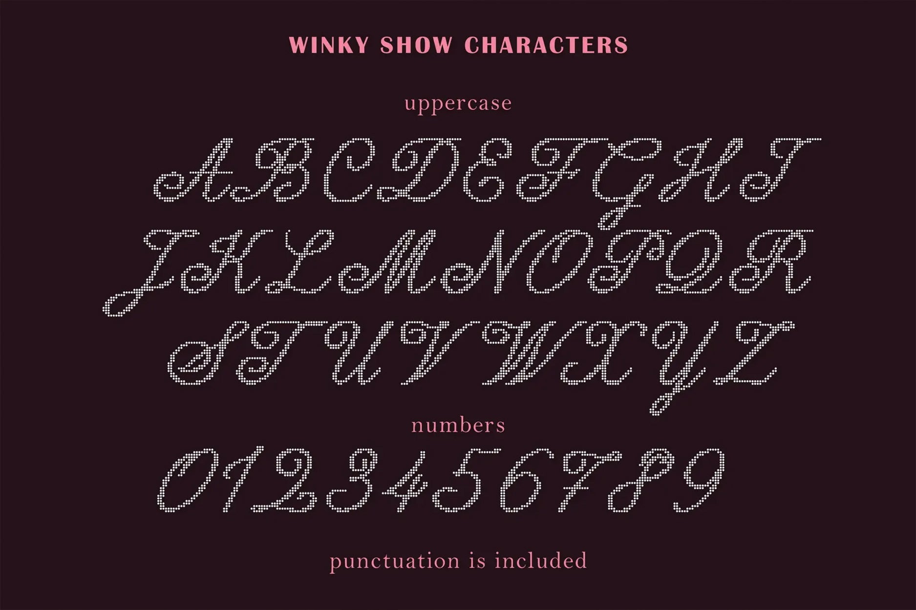 Winky Show Dotted Art Fashion Script Victoria Strukovskaya