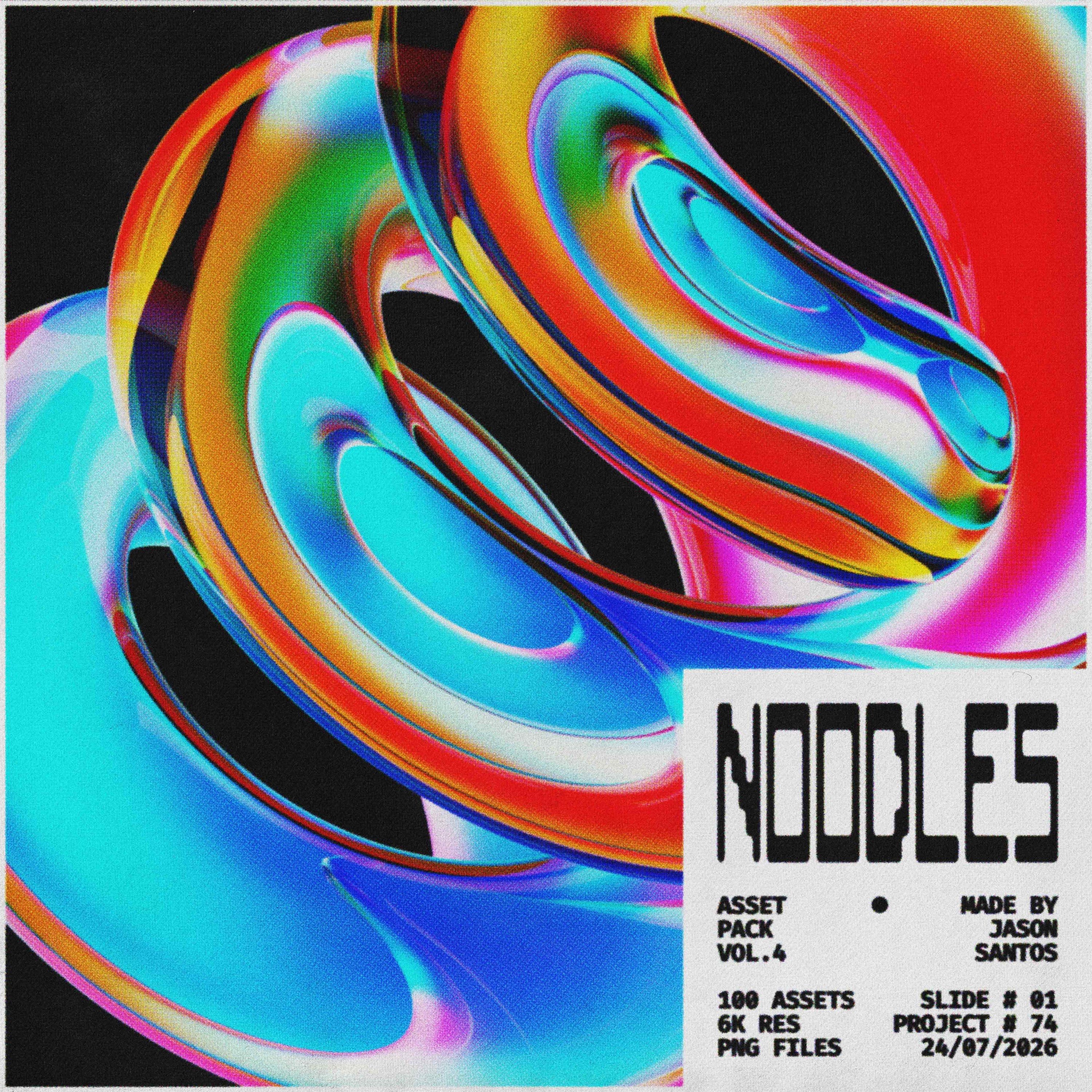 Noodles Asset Pack (Vol.4) Glass 3D Stroke Graphics Jason Santos