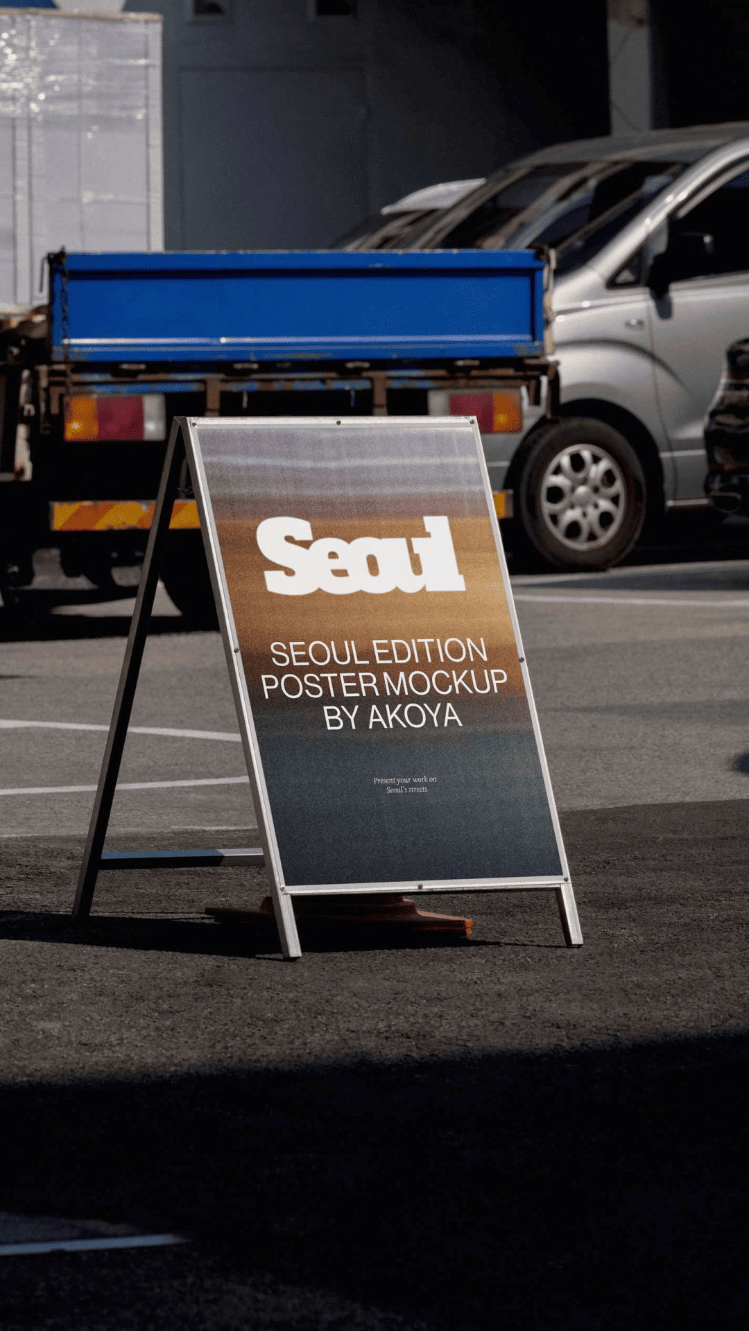 Seoul A-Board Mockup Akoya Mockups