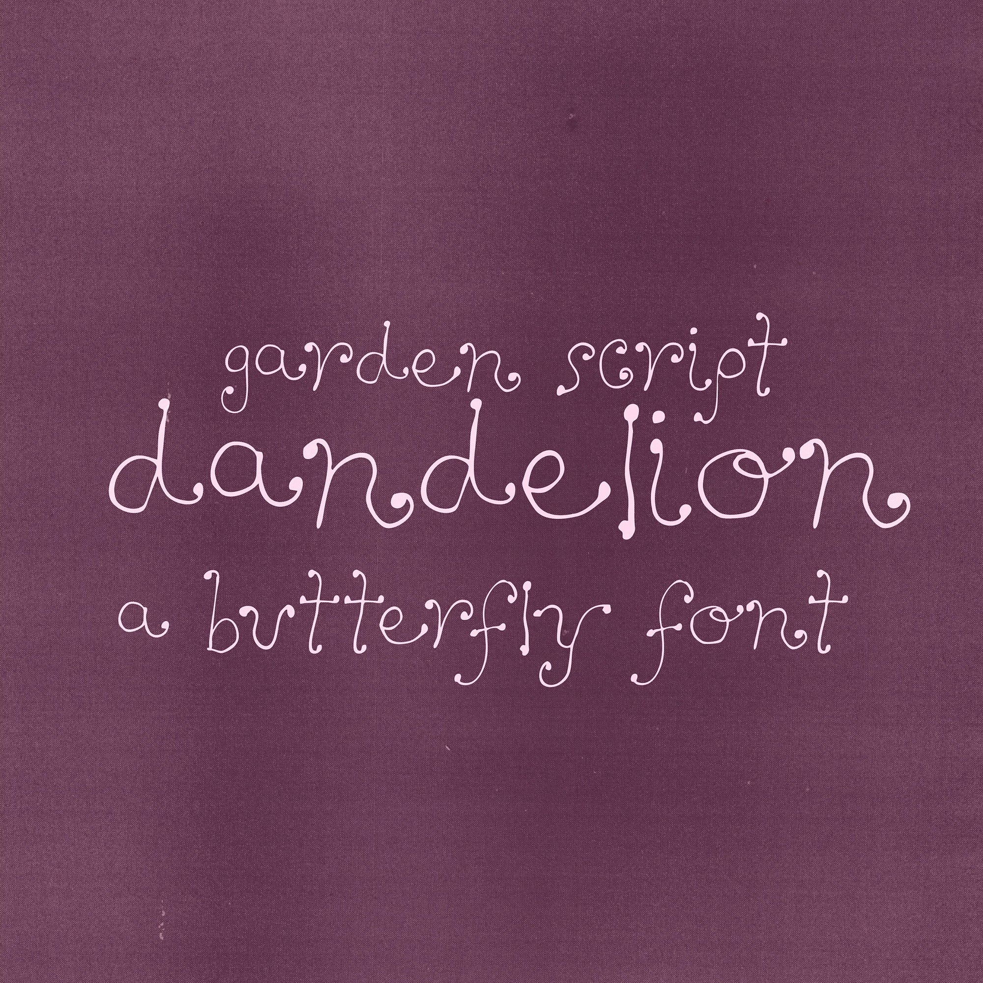 Dandelion Organic Hand Drawn Font Madeline O'Donoghue