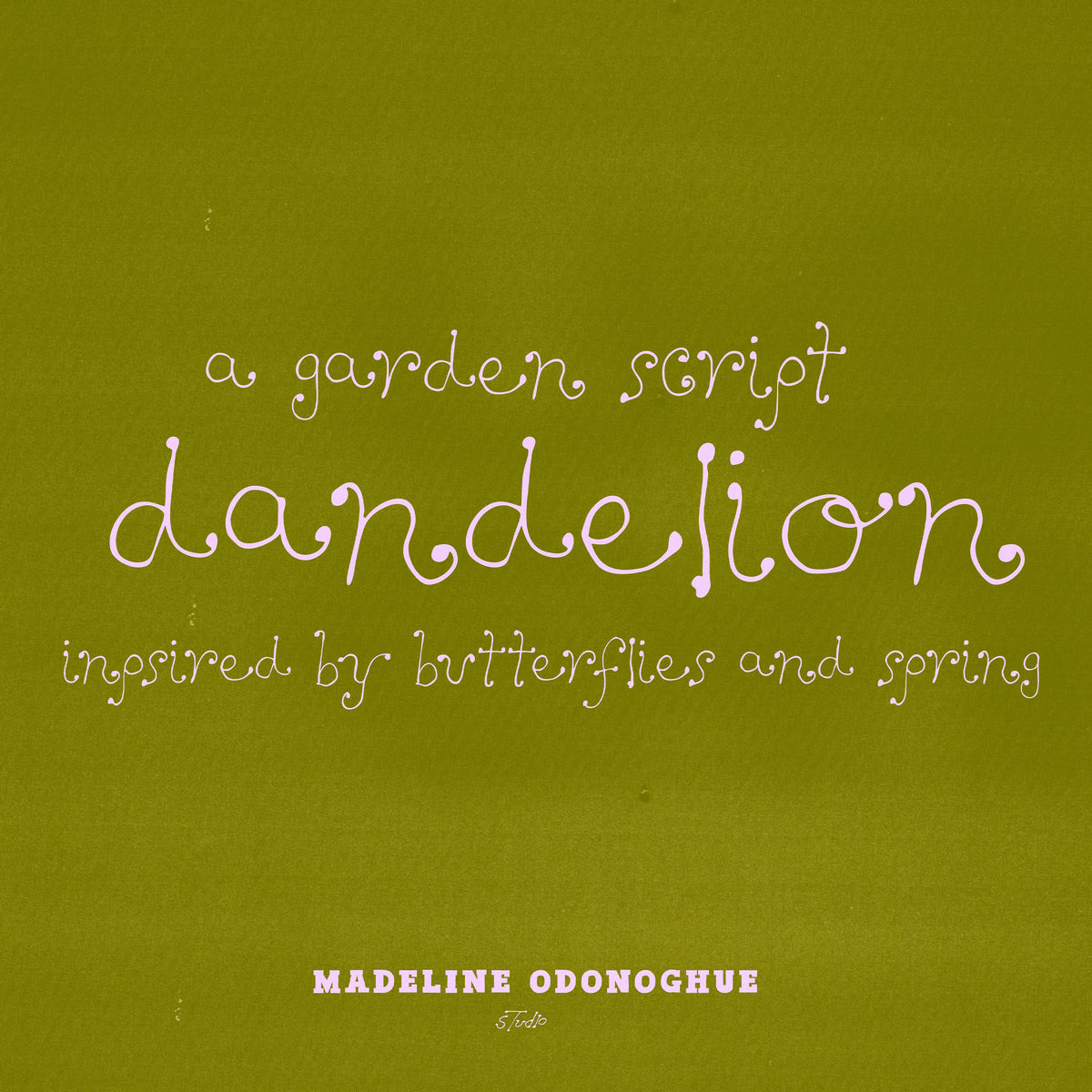 Dandelion Organic Hand Drawn Font Madeline O'Donoghue