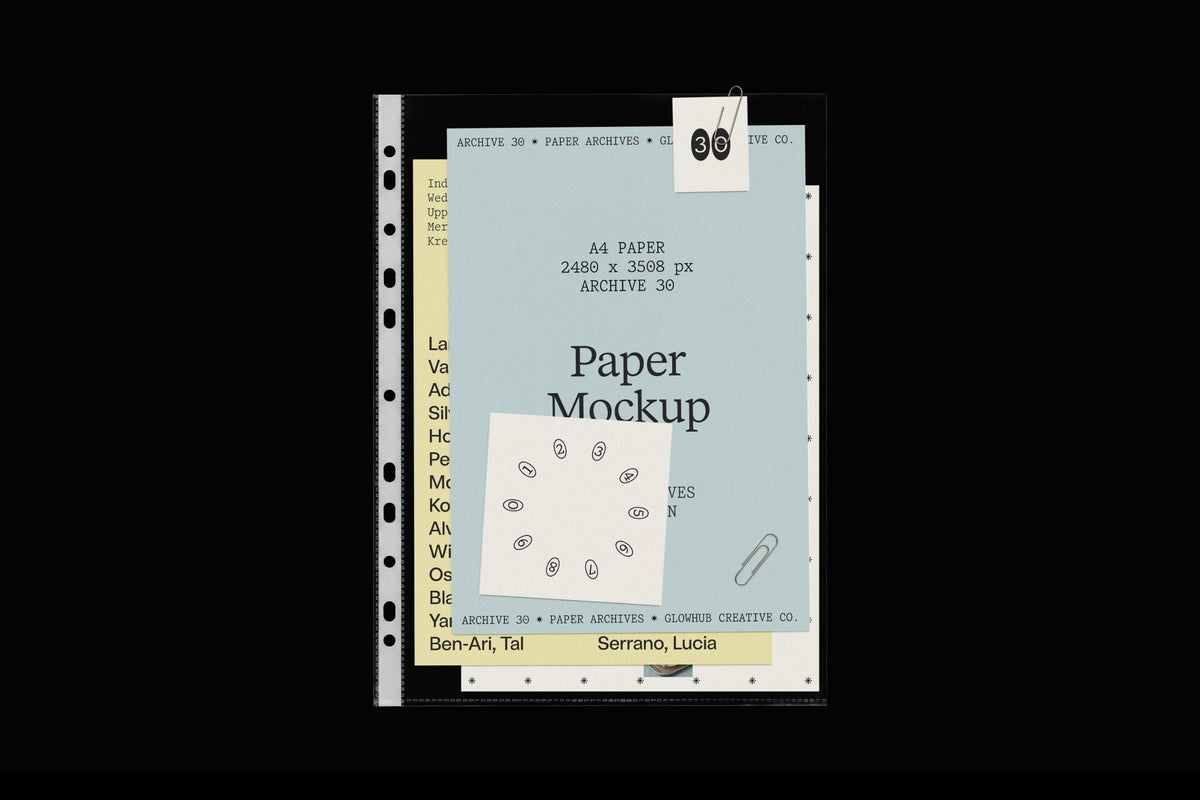 Paper Archives • Complete Mockup Collection Glowhub Creative Co.