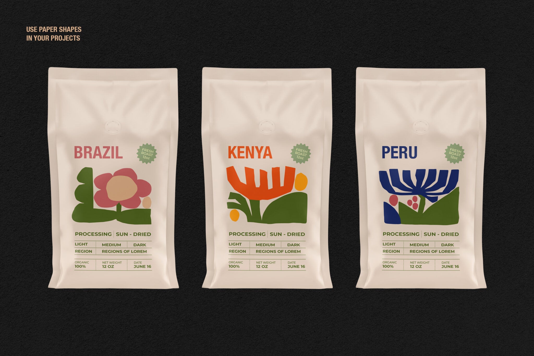 Paper Cut-Out Shapes Collection Pixelbuddha