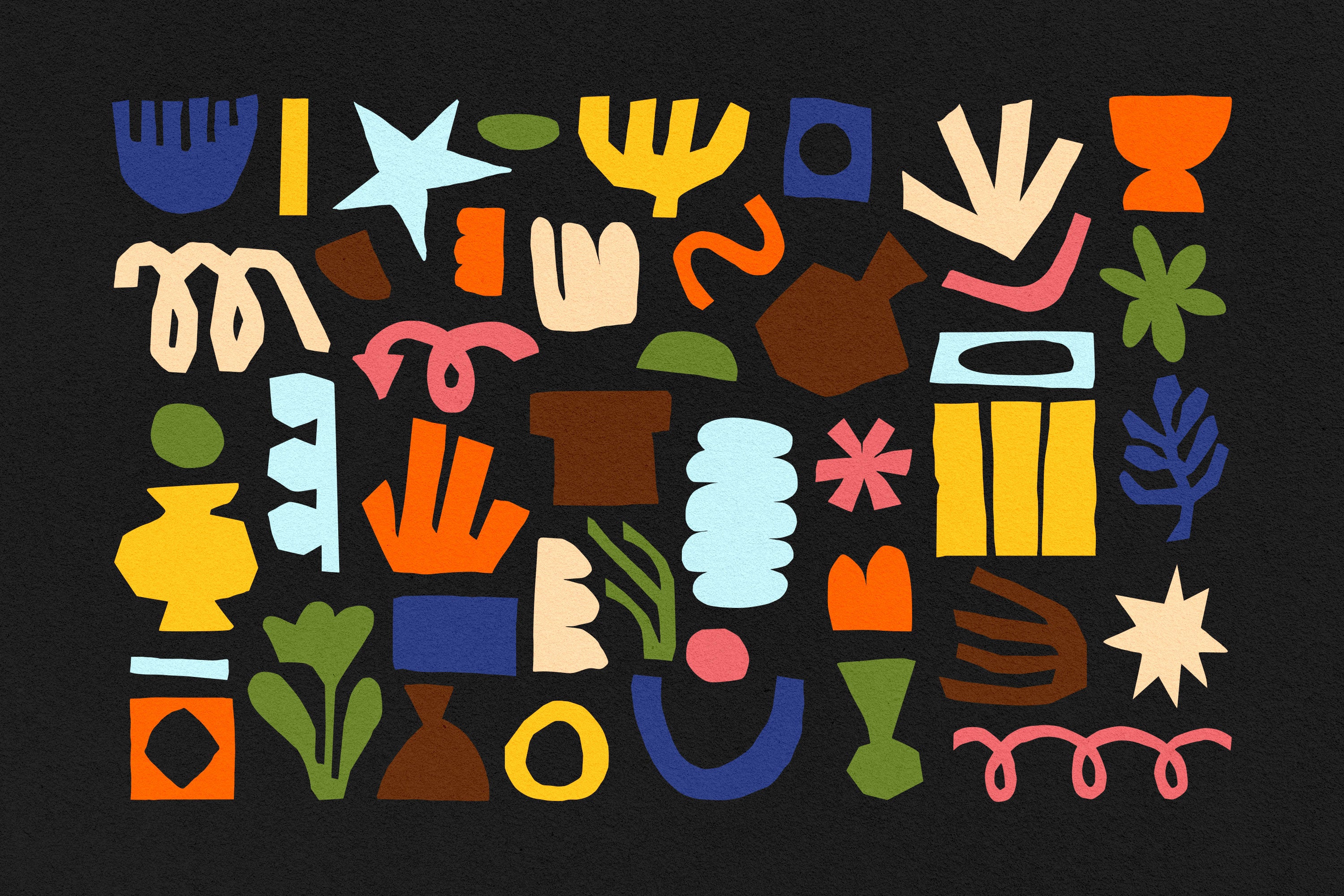 Paper Cut-Out Shapes Collection Pixelbuddha