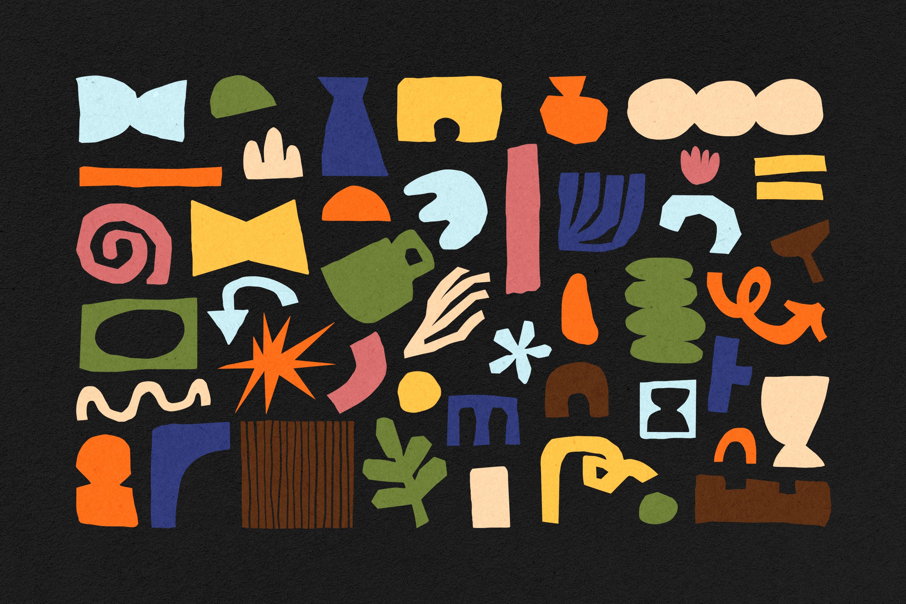 Paper Cut-Out Shapes Collection Pixelbuddha