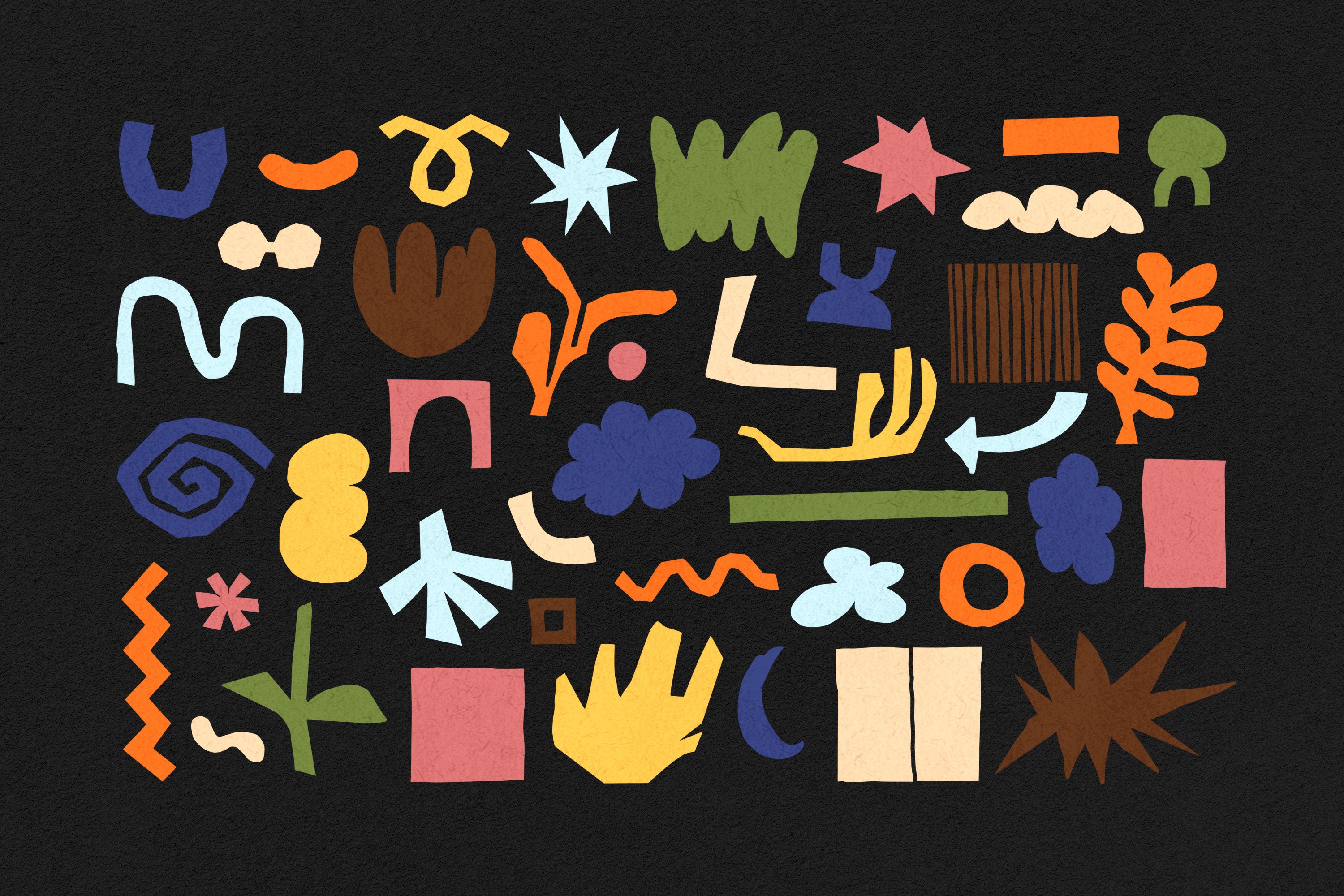 Paper Cut-Out Shapes Collection Pixelbuddha