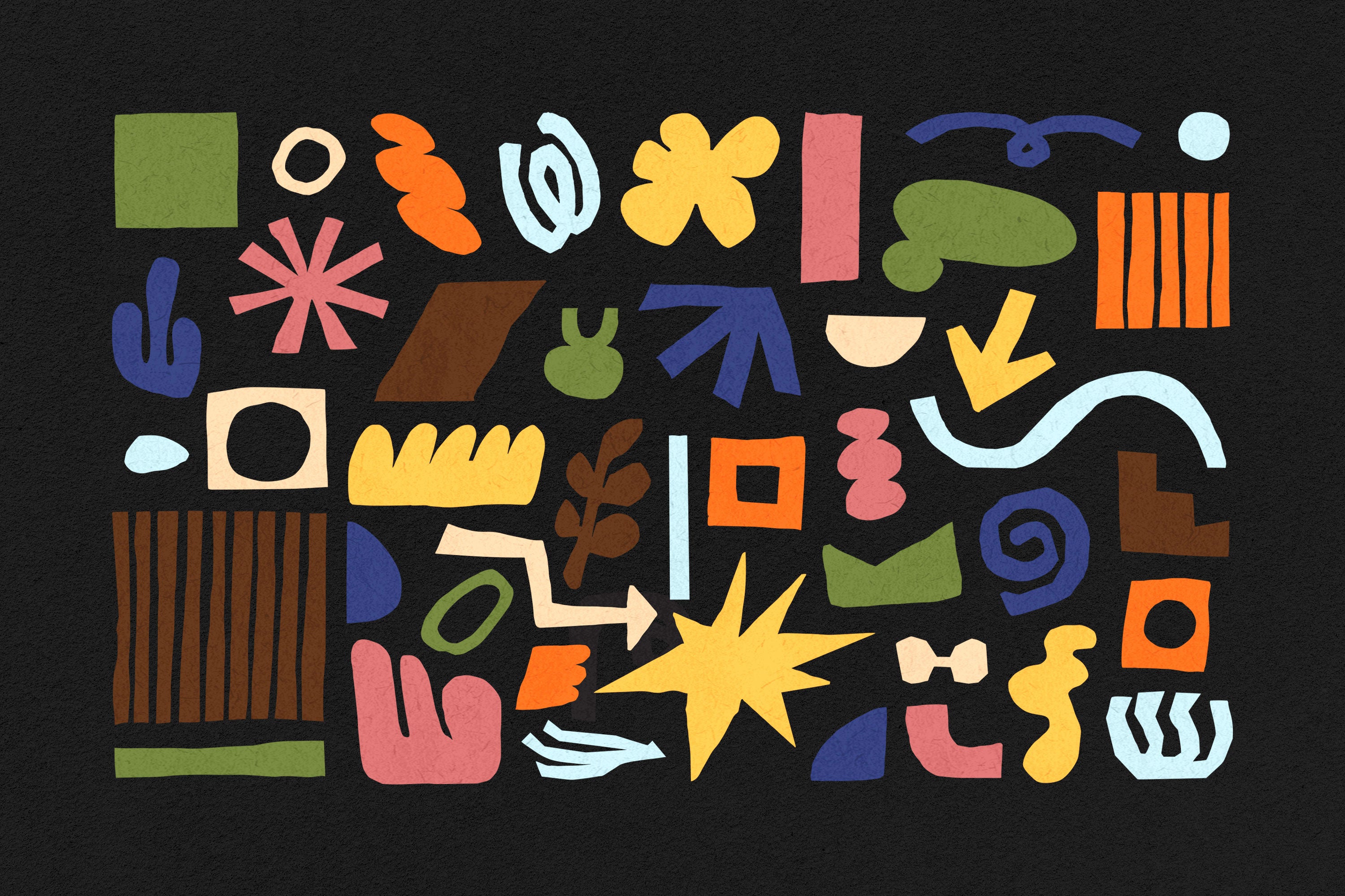 Paper Cut-Out Shapes Collection Pixelbuddha