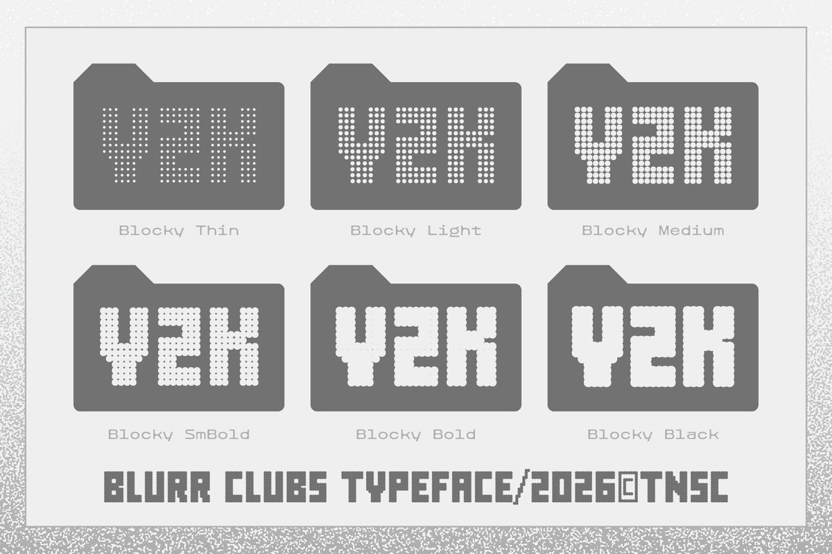 TNSC Blurr Clubs Typeface The Native Saint Club