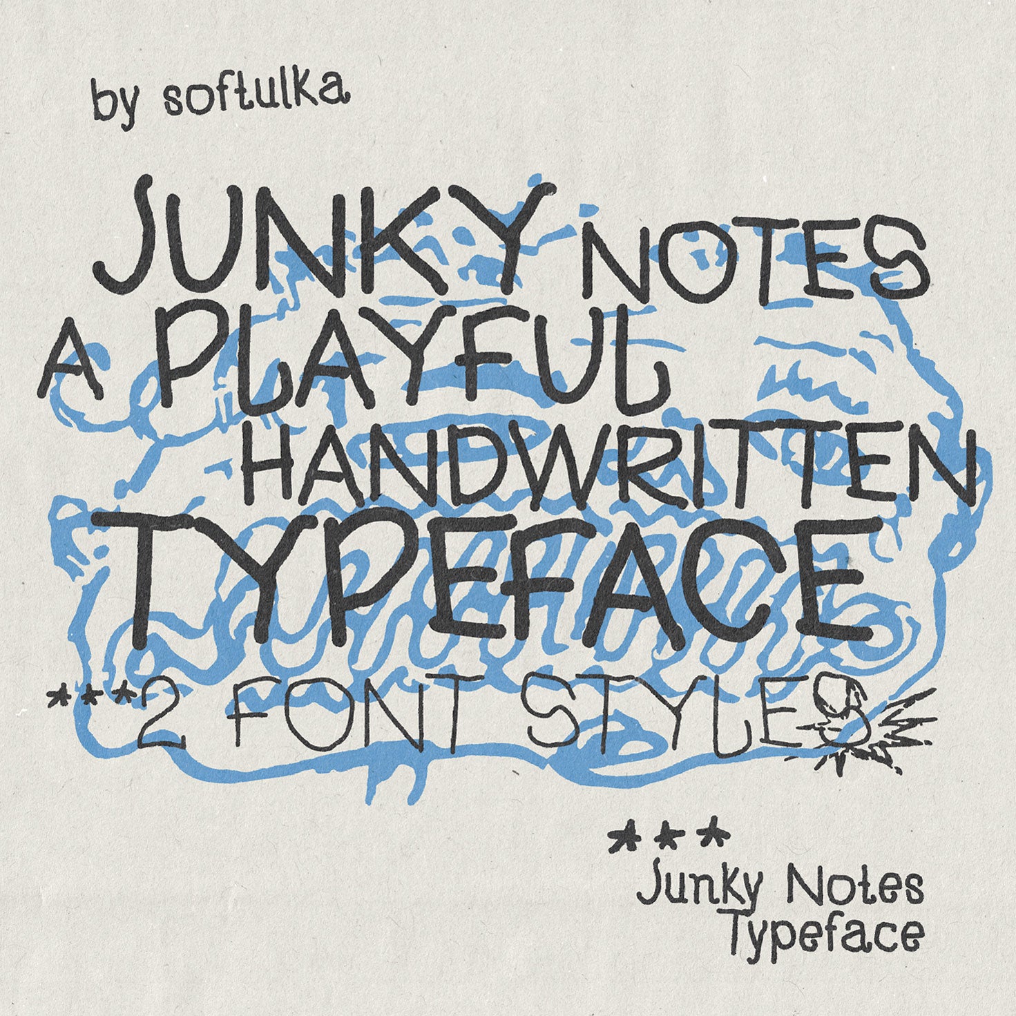 Junky Notes Typeface Softulka