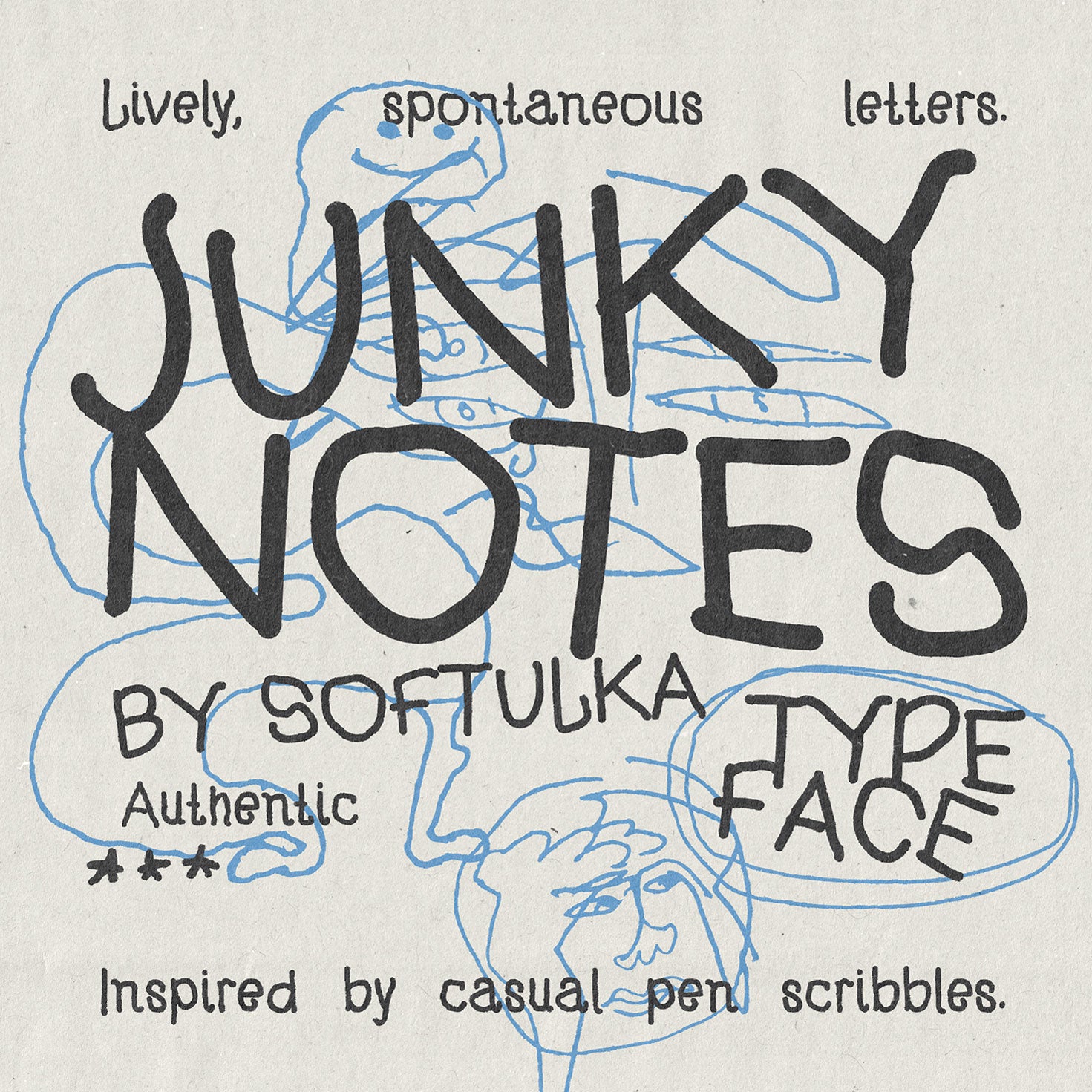 Junky Notes Typeface Softulka