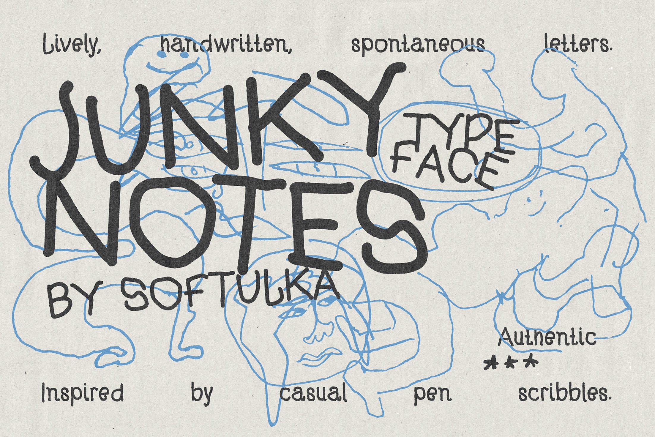 Junky Notes Typeface Softulka
