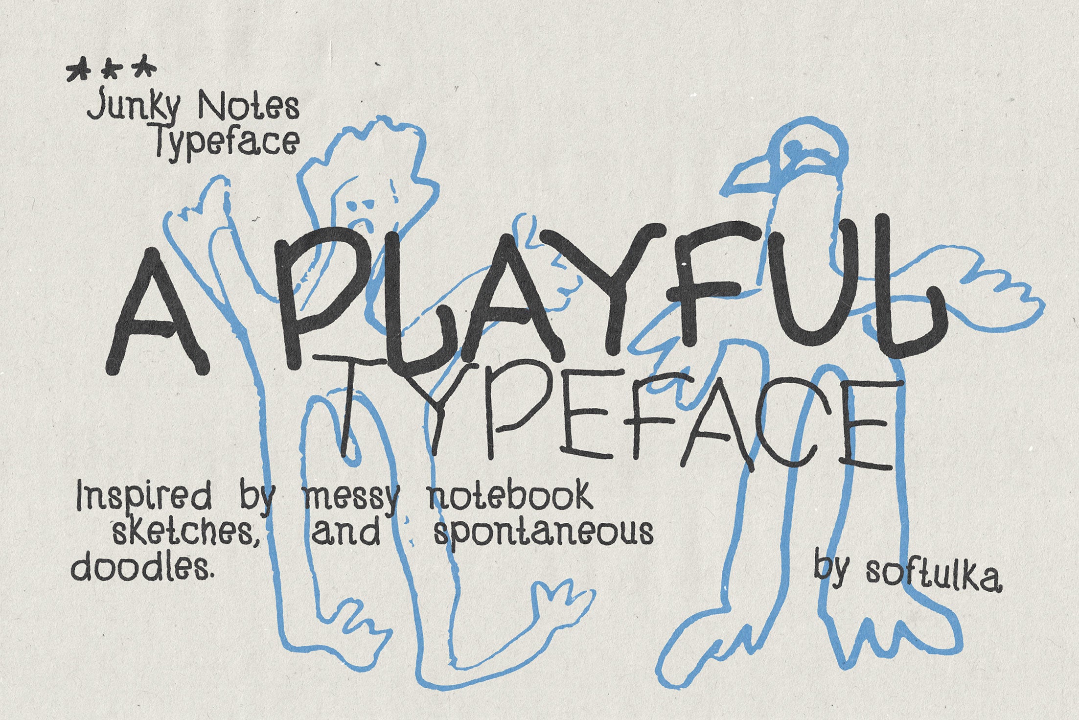 Junky Notes Typeface Softulka