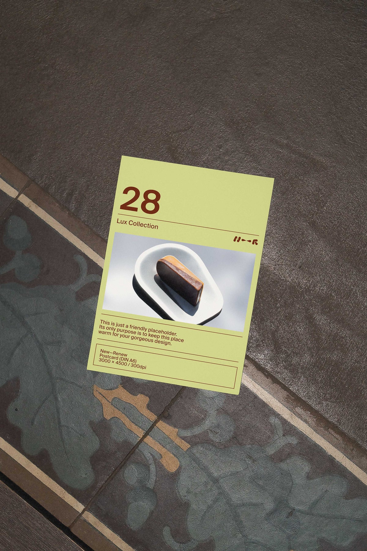 Vintage Postcard Mockup • LUX 028 New—Renew