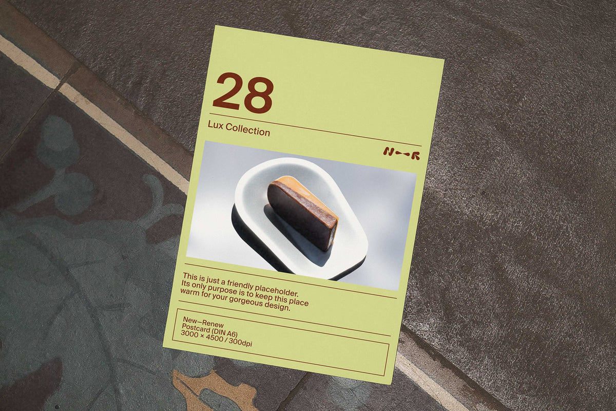 Vintage Postcard Mockup • LUX 028 New—Renew