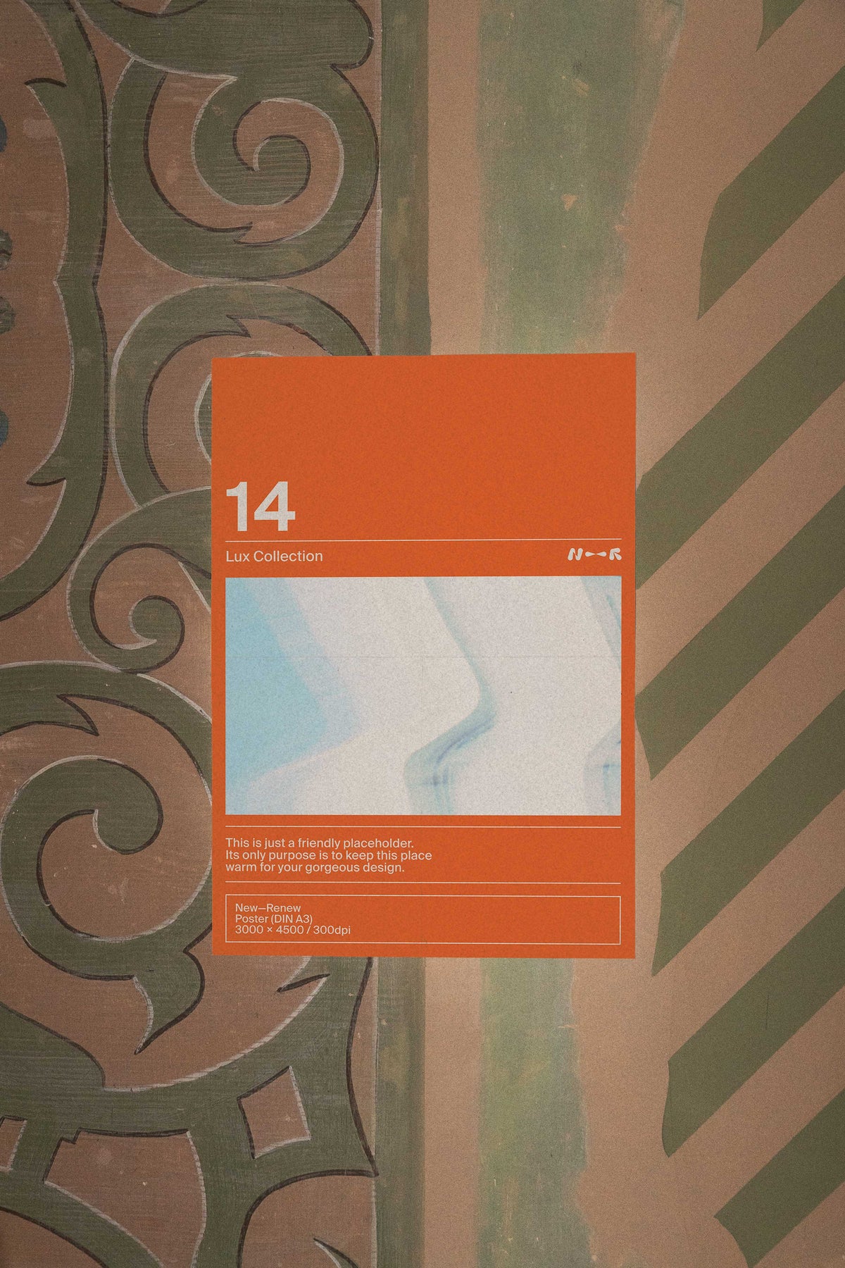 Vintage Poster Mockup • LUX 014 New—Renew
