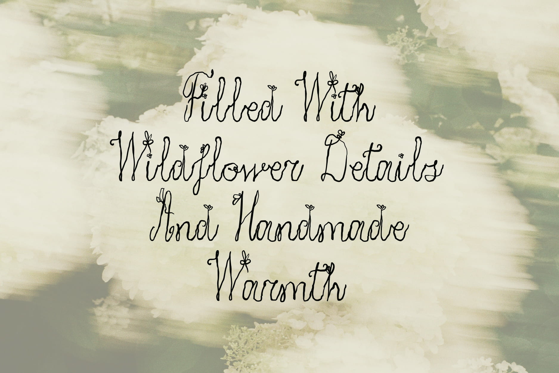 Quiet Wild Whimsical Floral Script Victoria Strukovskaya