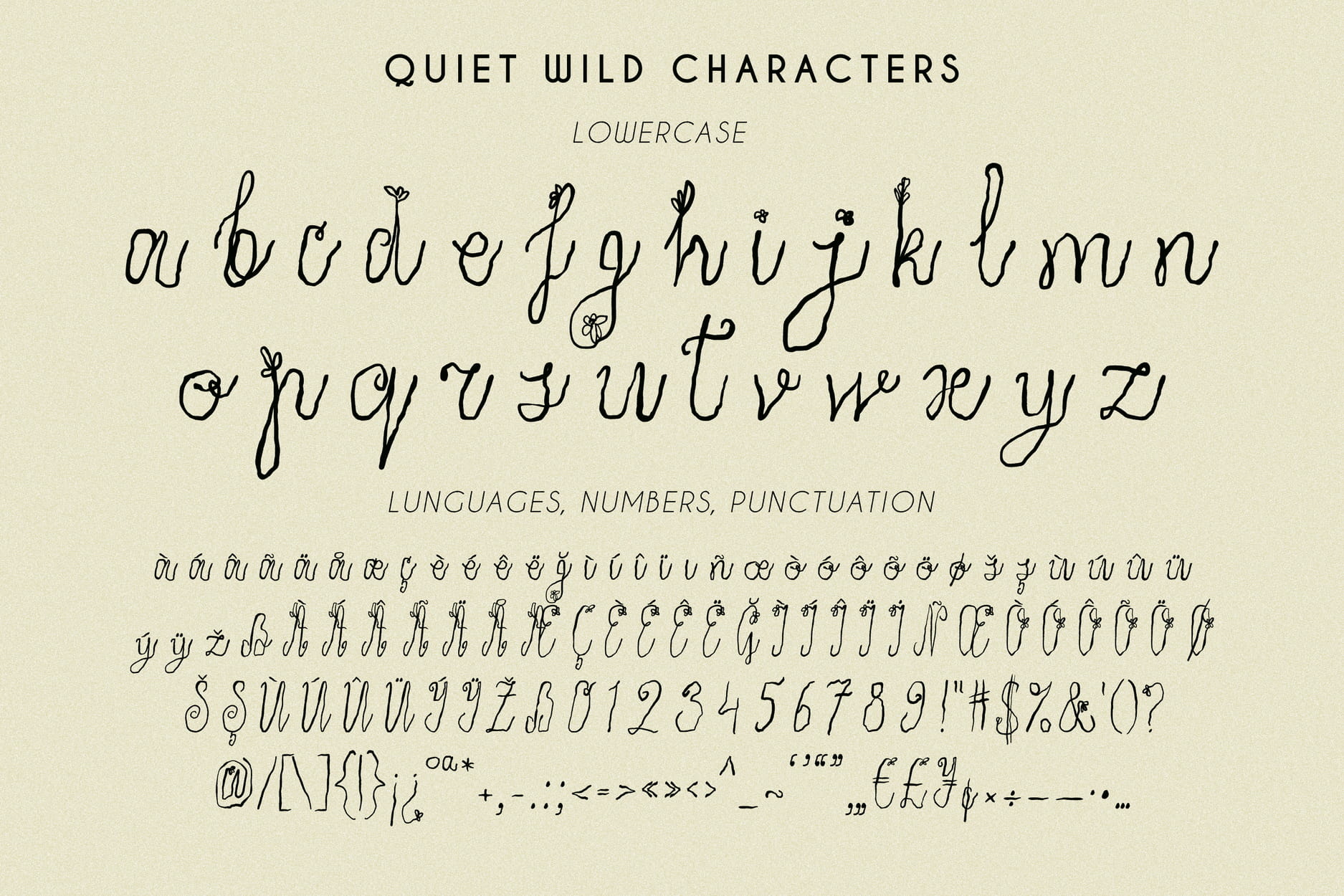 Quiet Wild Whimsical Floral Script Victoria Strukovskaya