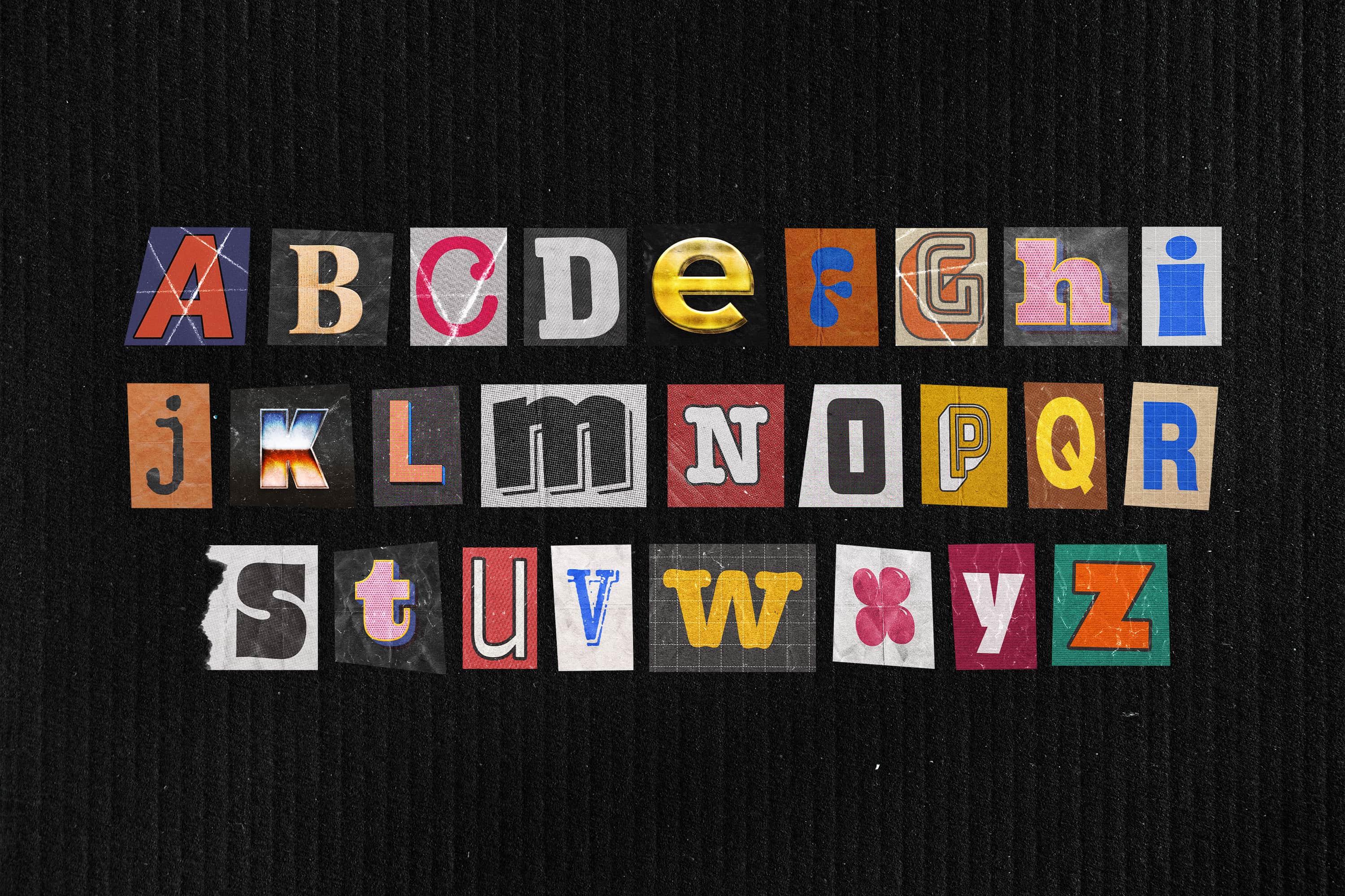 Ransom Note Letters Collection Pixelbuddha