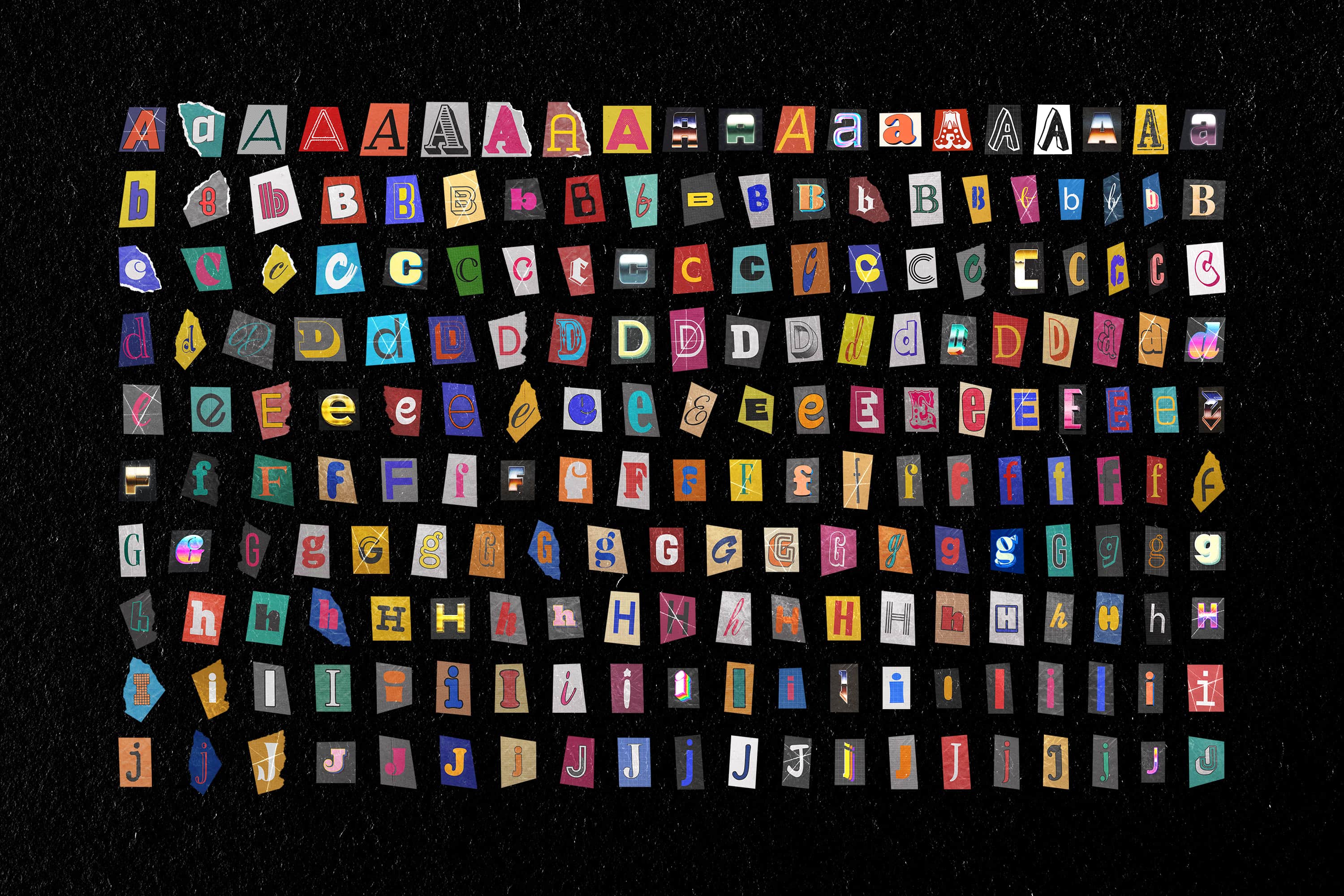 Ransom Note Letters Collection Pixelbuddha